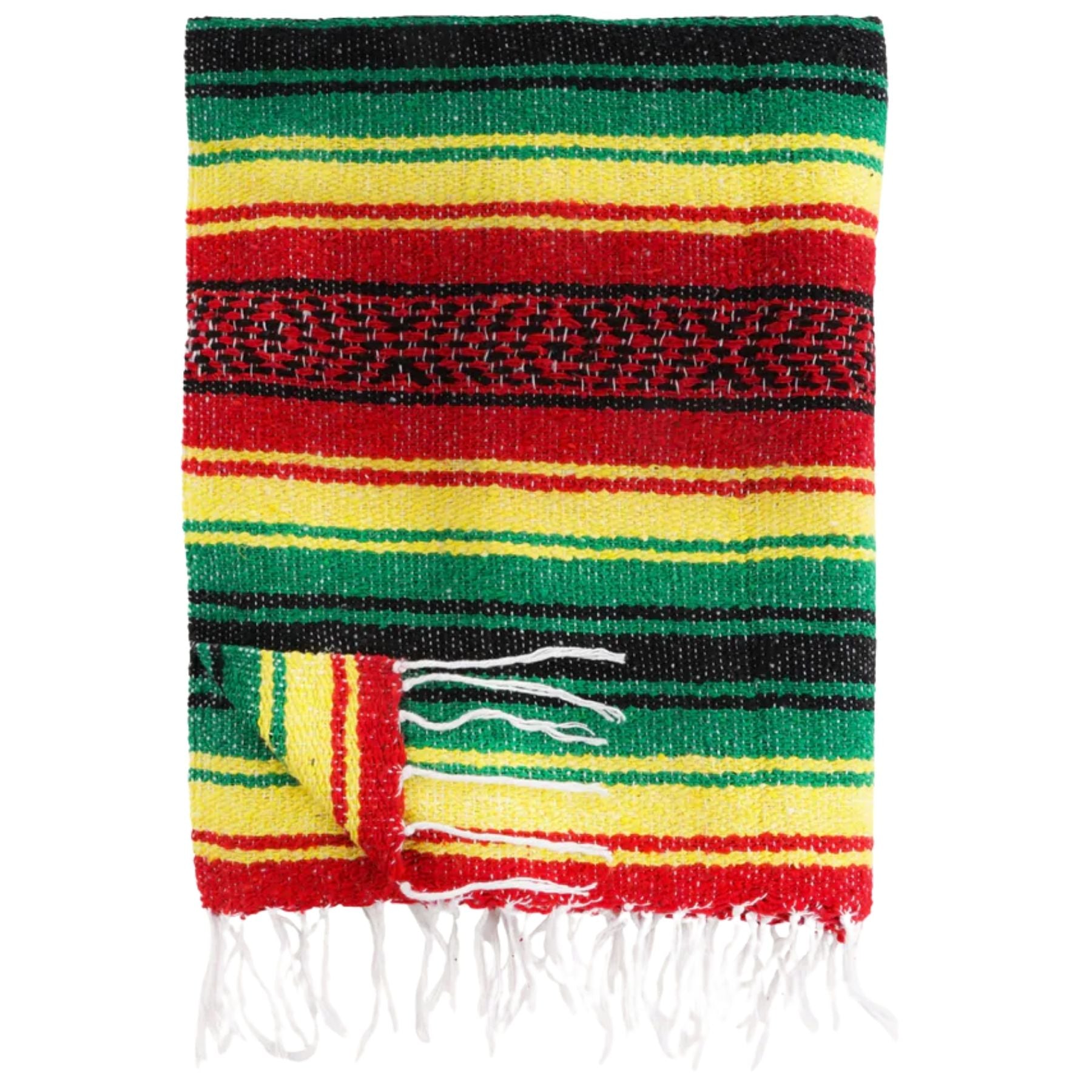 Hydration Nation Handcrafted Mexican Blanket - Rasta by Zulay Kitchen