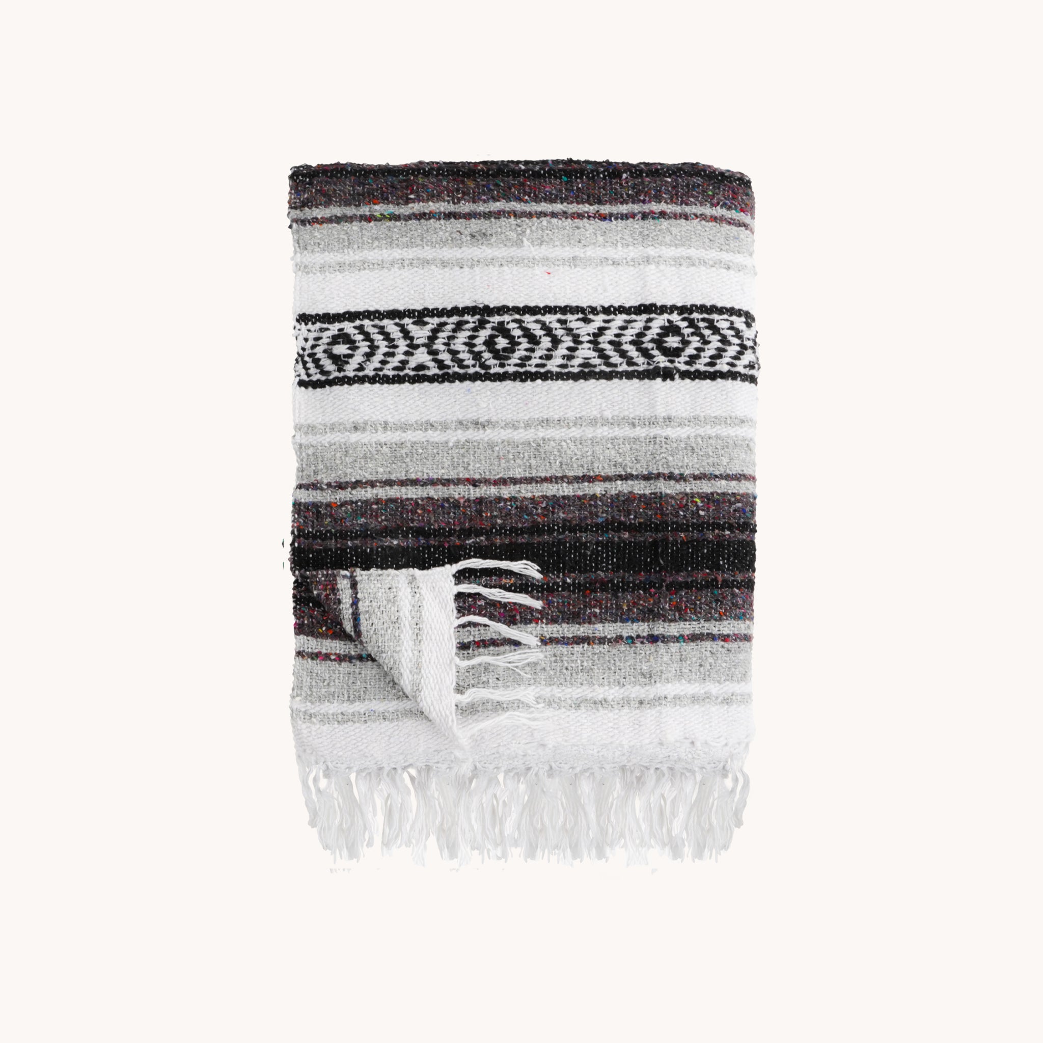 Hydration Nation Handcrafted Mexican Blanket - Gray by Zulay Kitchen