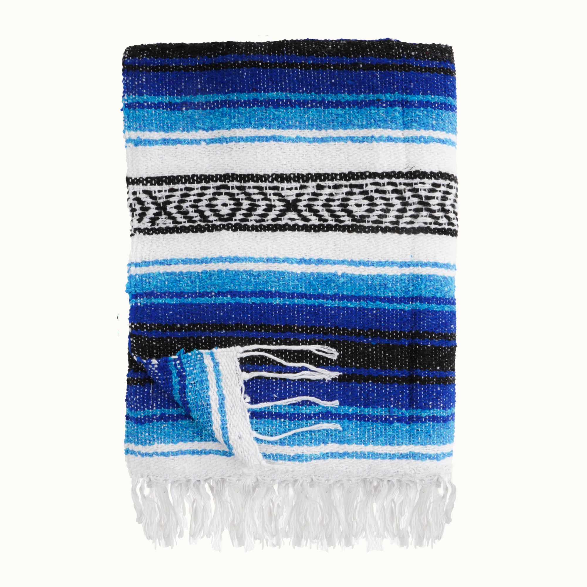 Hydration Nation Handcrafted Mexican Blanket - King Turquoise by Zulay Kitchen