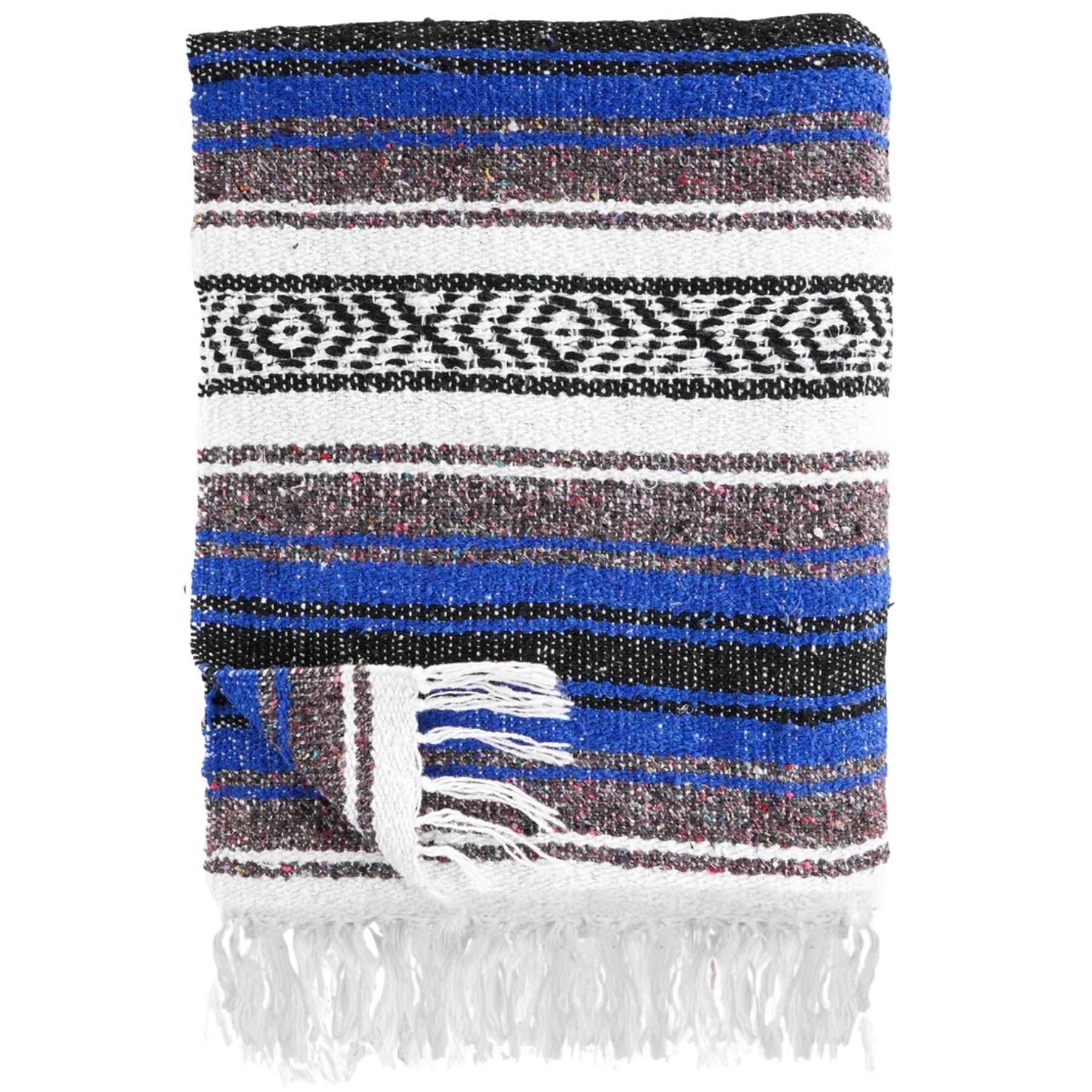 Hydration Nation Handcrafted Mexican Blanket - King Blue by Zulay Kitchen