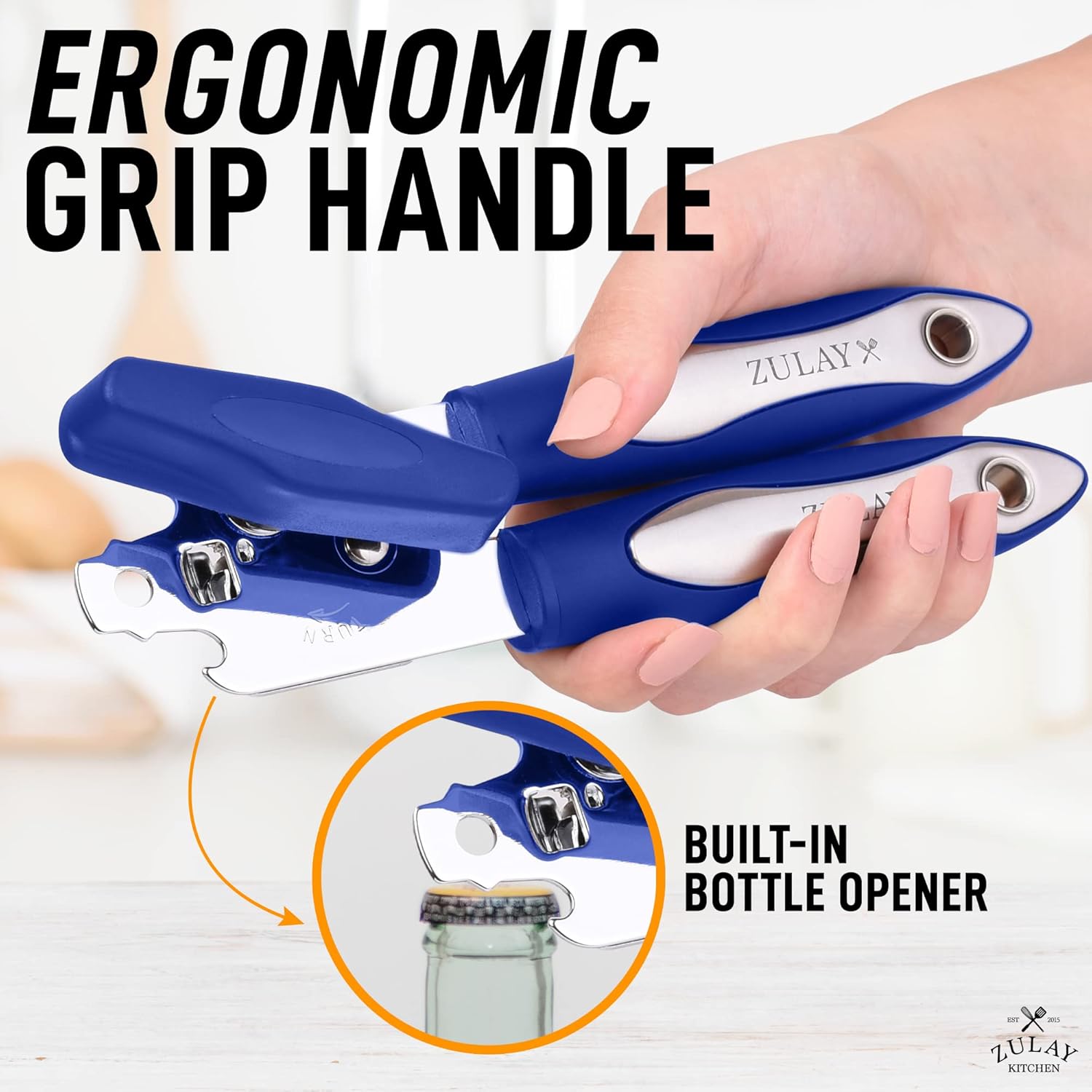 Ergonomic Grip Handle Heavy Duty Can Opener by Zulay Kitchen