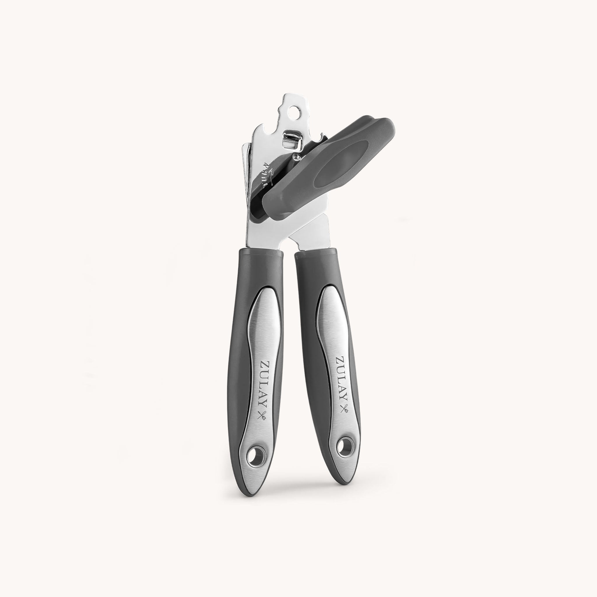 Heavy Duty Can Opener - Wide Grip - Charcoal by Zulay Kitchen