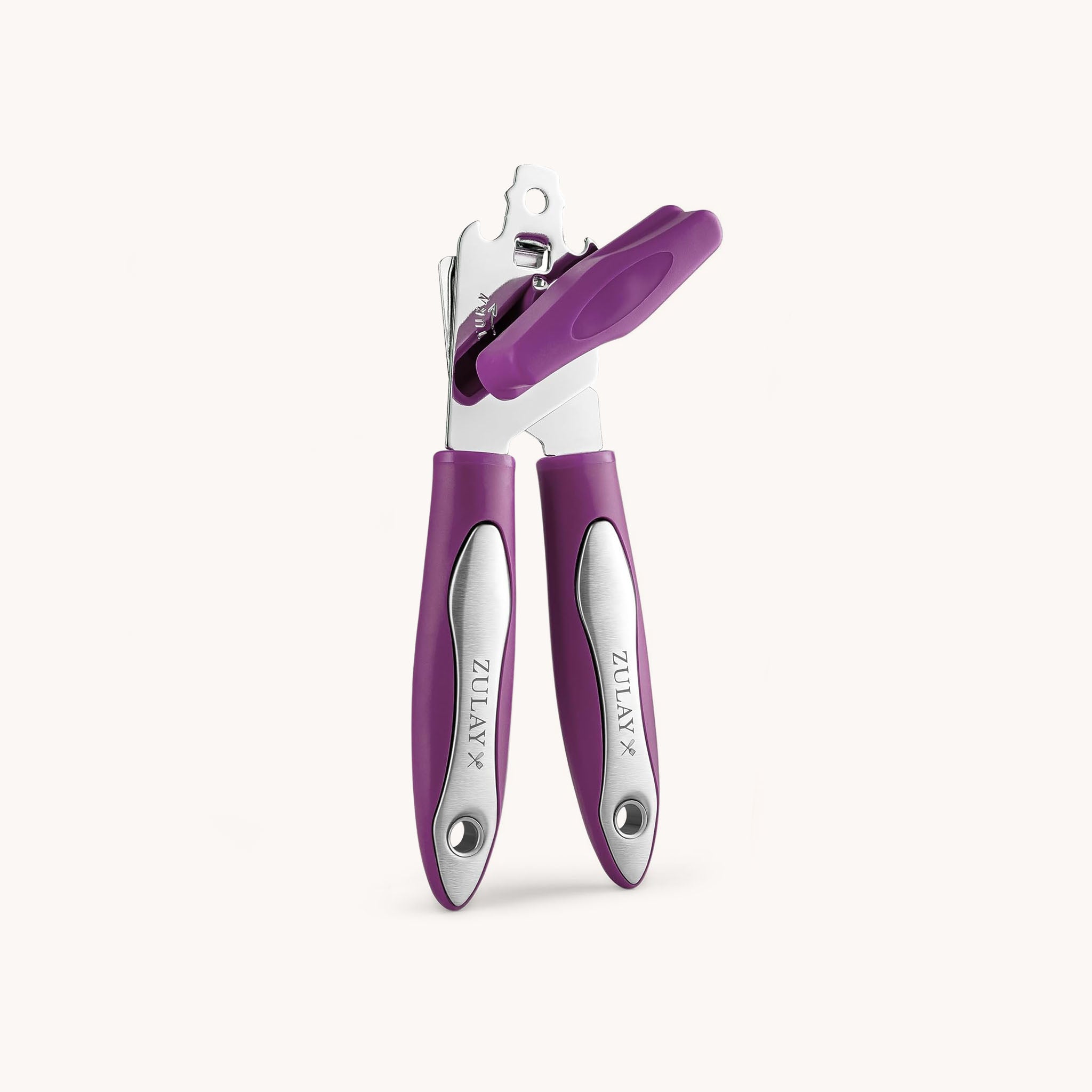 Heavy Duty Can Opener - Wide Grip - Plum by Zulay Kitchen