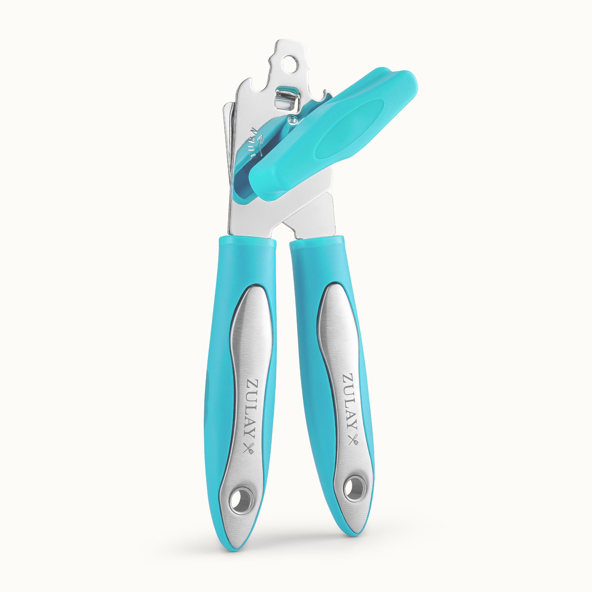 Heavy Duty Can Opener - Wide Grip- Light Blue by Zulay Kitchen
