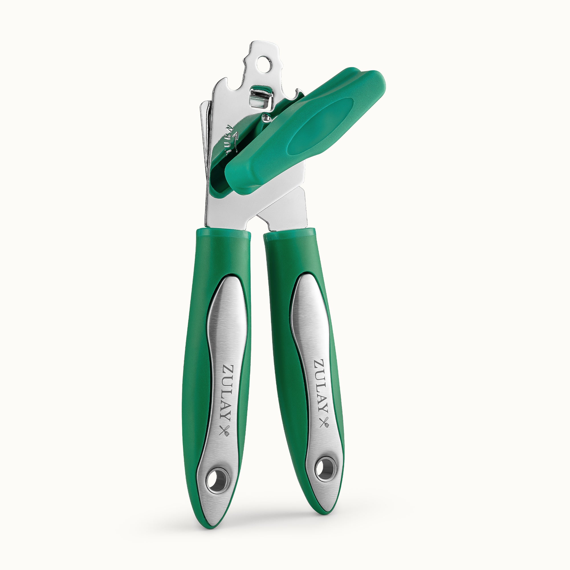 Heavy Duty Can Opener -Wide Grip - Christmas Green by Zulay Kitchen