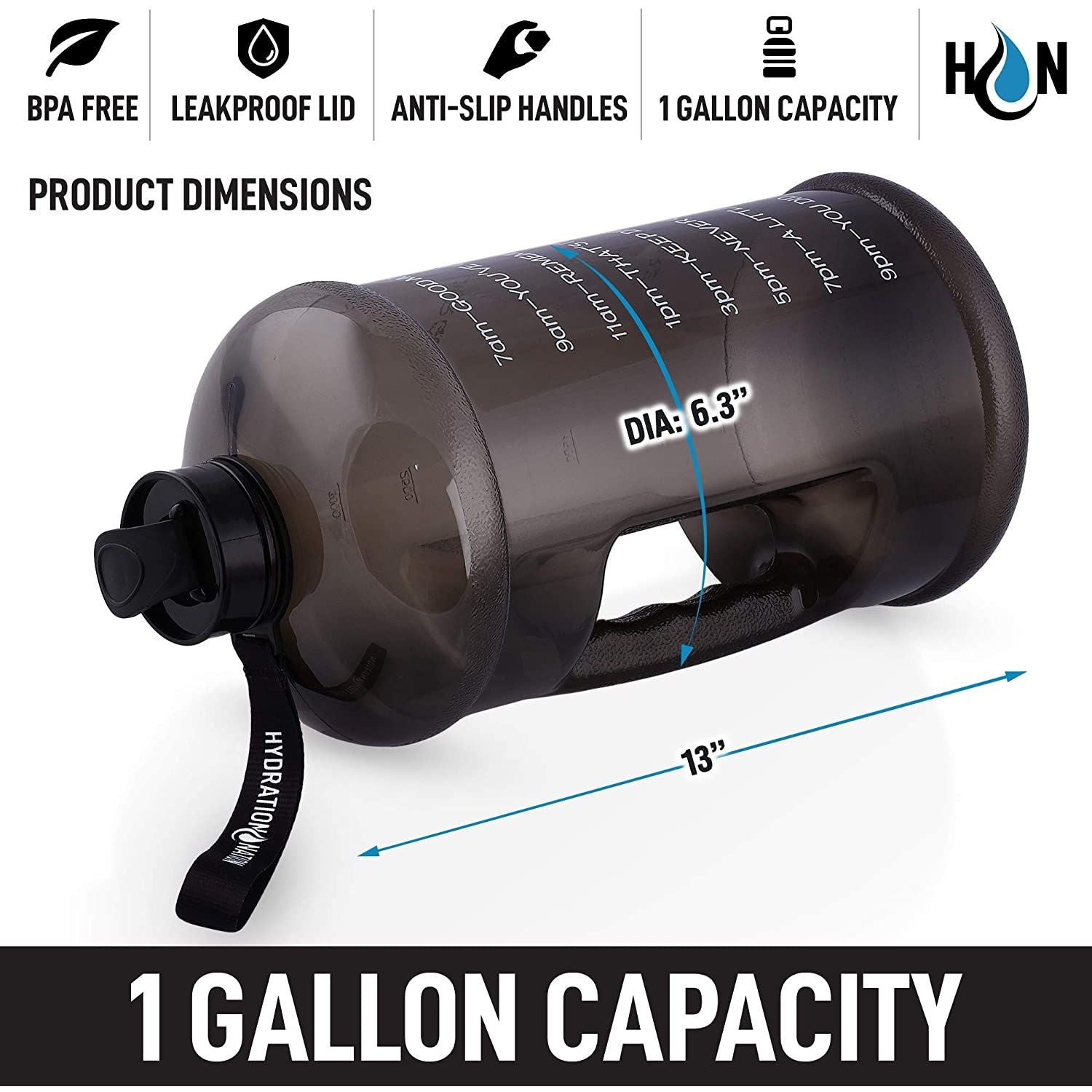 1 Gallon Water Capacity Bottle by Zulay Kitchen