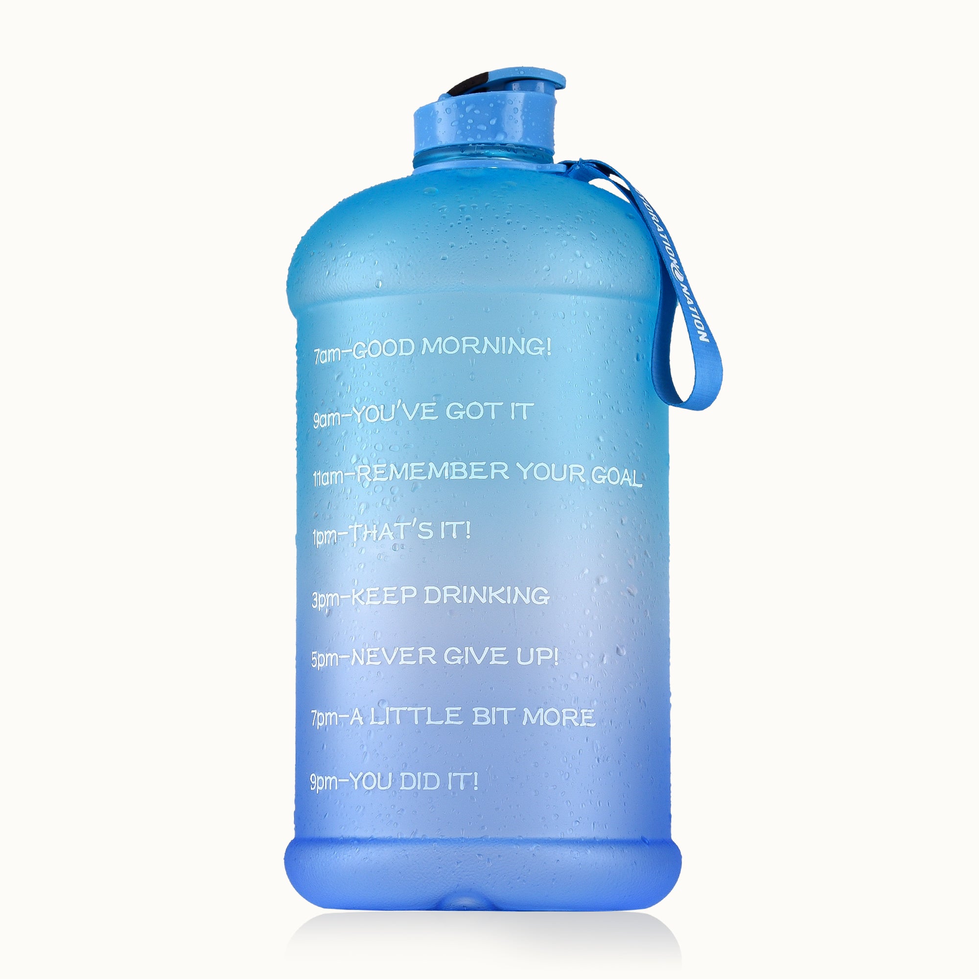 Hydration Nation 1 Gallon Water Bottle- Ombre Blue by Zulay Kitchen