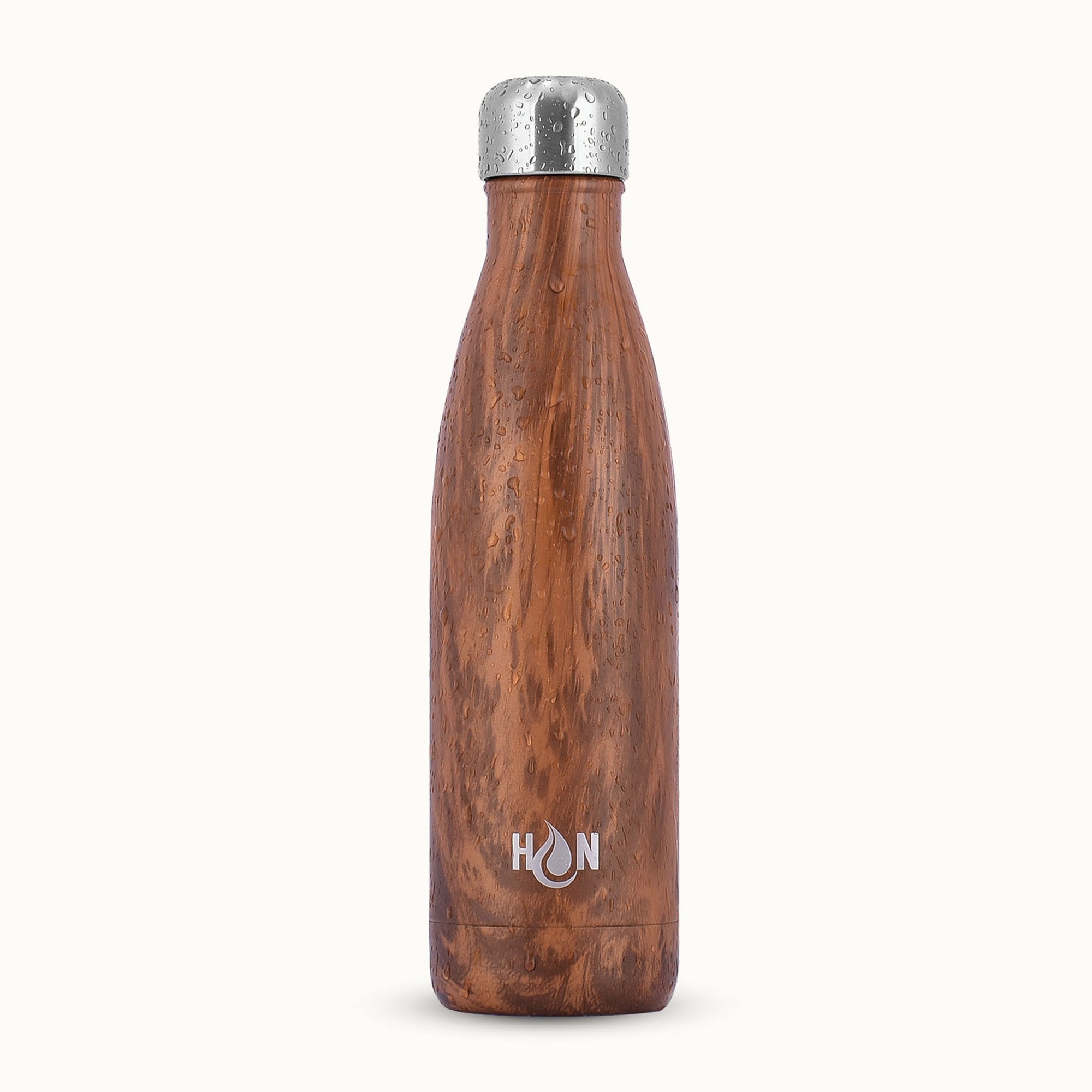Hydration Nation Double Wall Insulated Water Bottle - Wood Grain 17oz by Zulay Kitchen