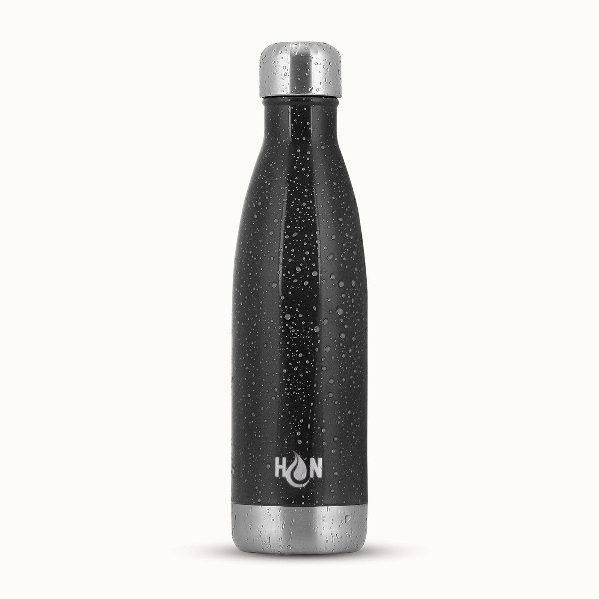 Hydration Nation Double Wall Insulated Water Bottle - Midnight Black 25 oz by Zulay Kitchen
