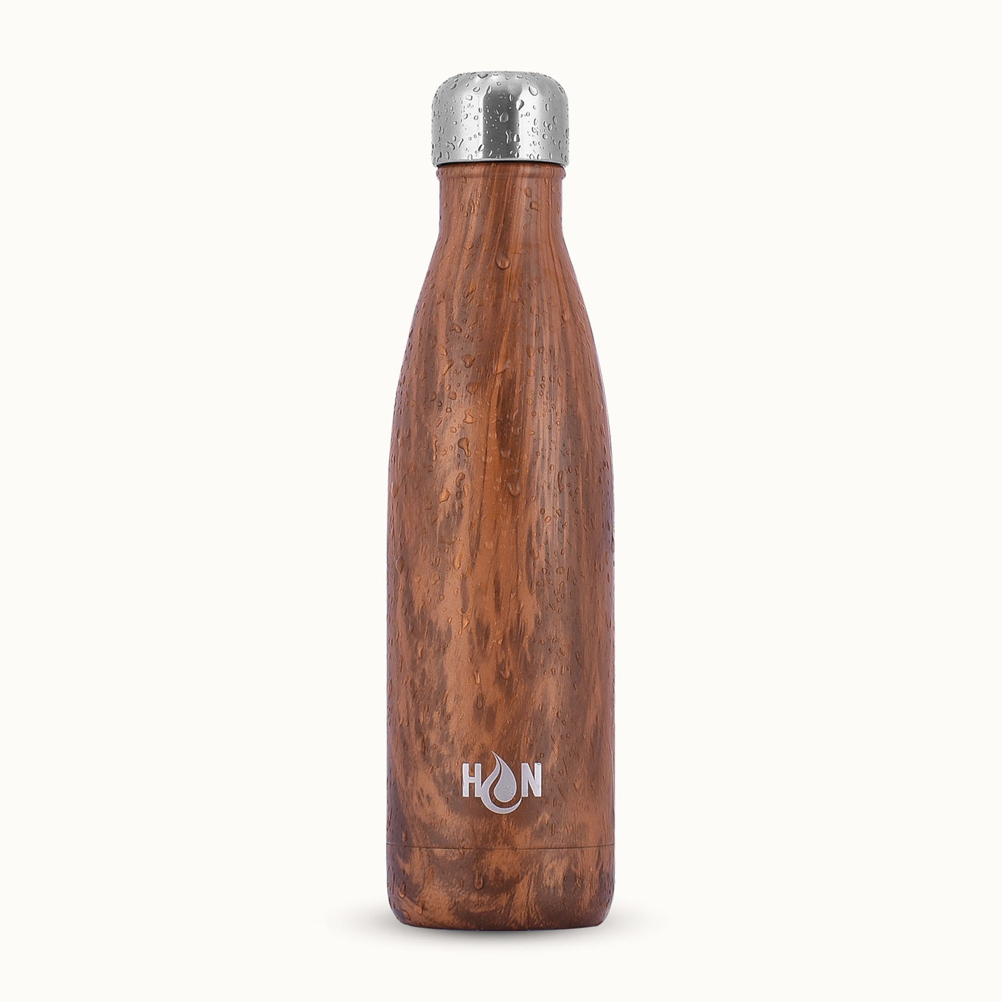 Hydration Nation Double Wall Insulated Water Bottle- Wood Grain 34oz by Zulay Kitchen