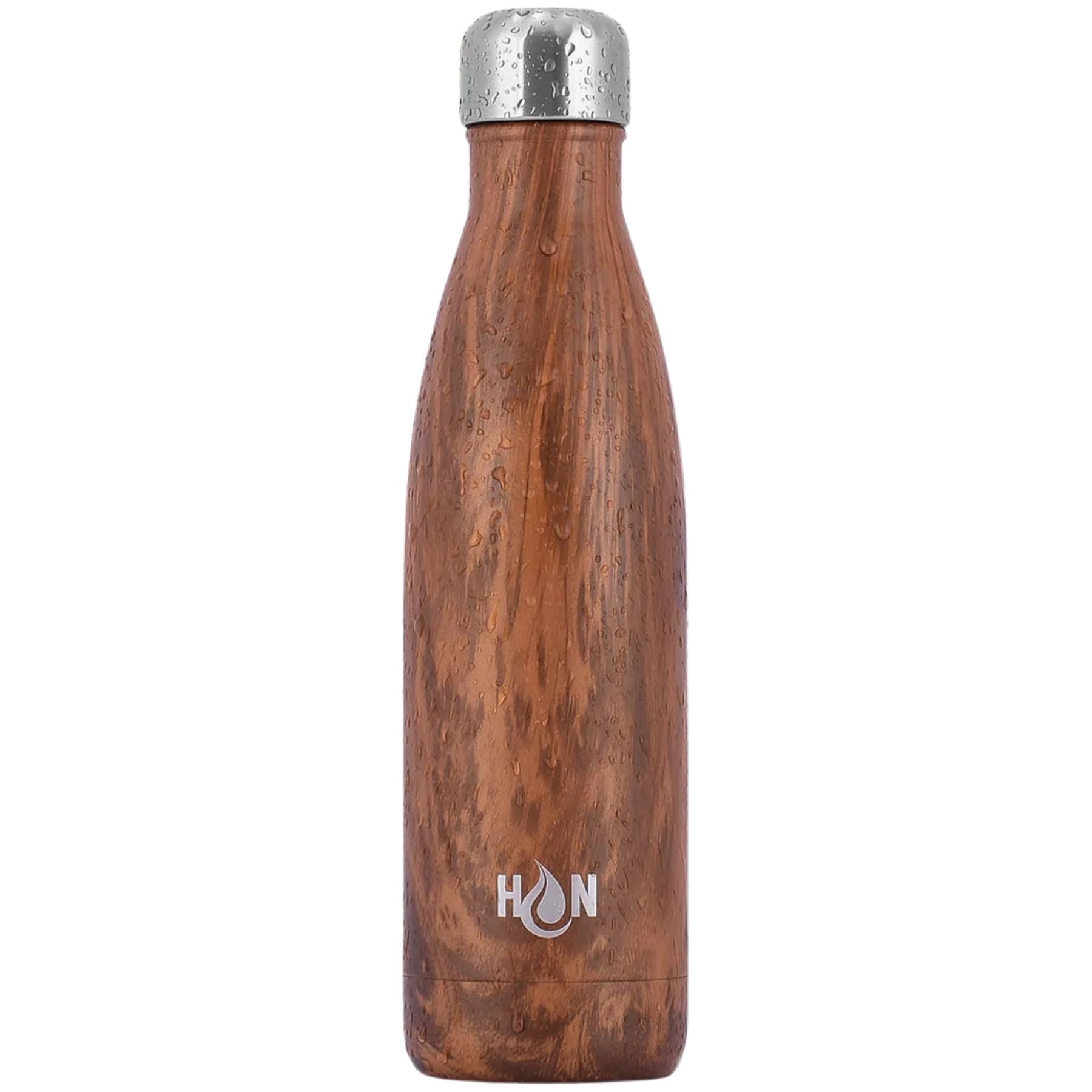 Hydration Nation Double Wall Insulated Water Bottle- Wood Grain 34oz by Zulay Kitchen