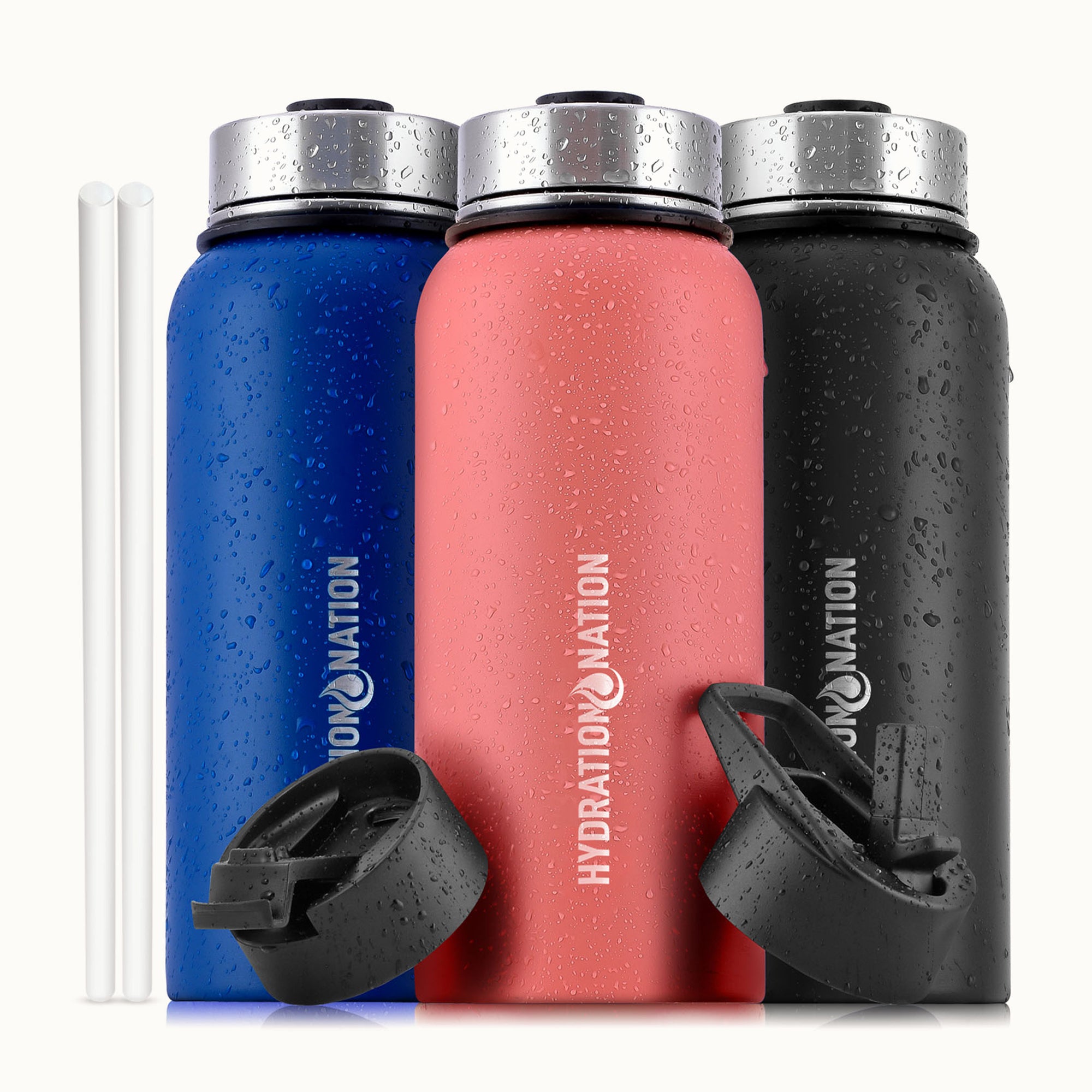 Hydration Nation Thermo Insulated Water Bottle-Peach 40 oz by Zulay Kitchen