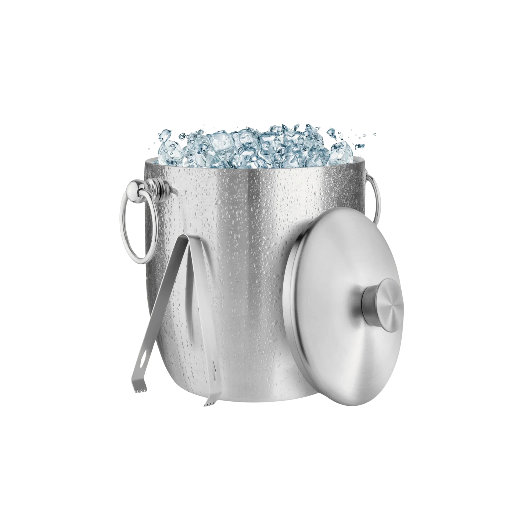 Ice Bucket With Lid, Strainer and Tongs by Zulay Kitchen