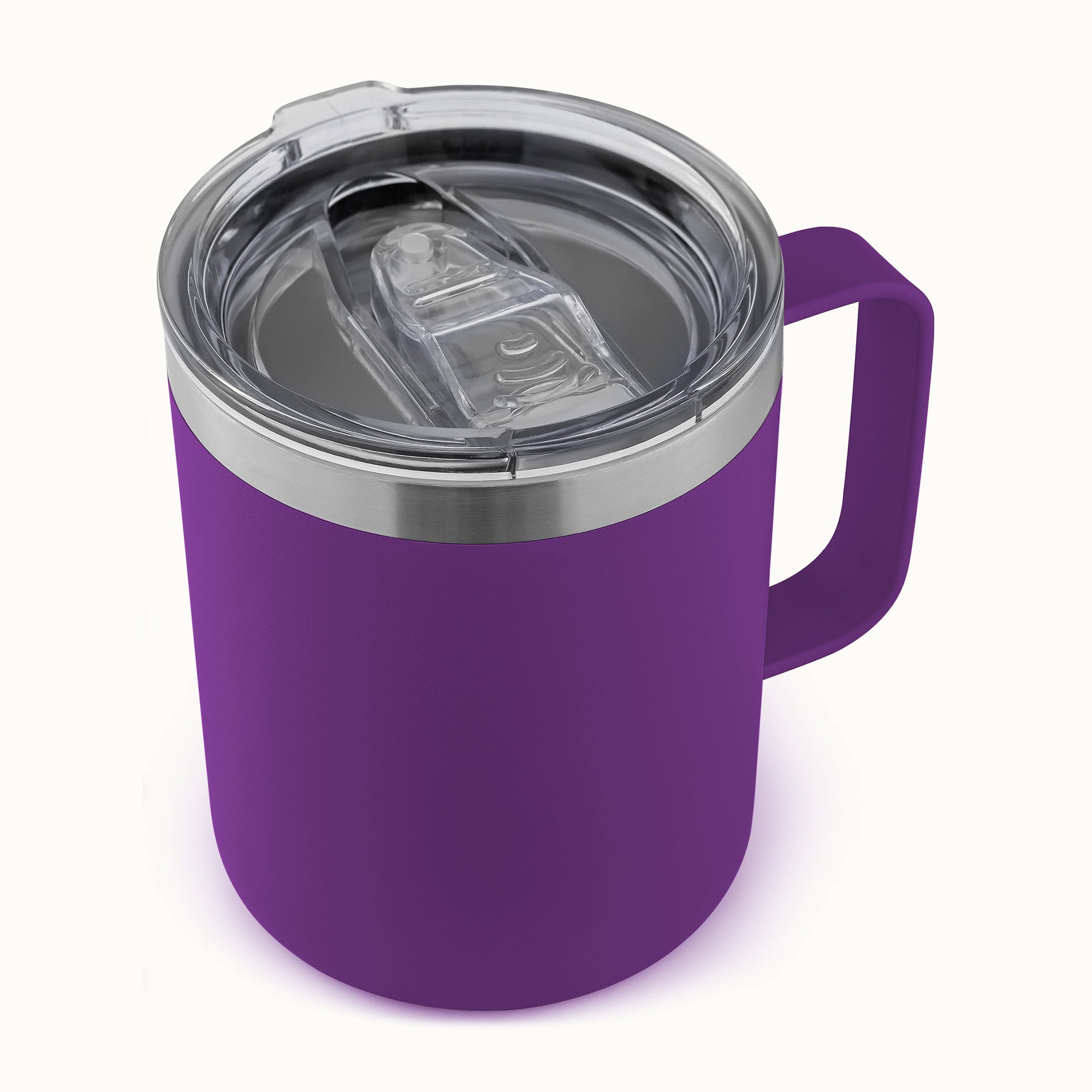 purple insulated mug