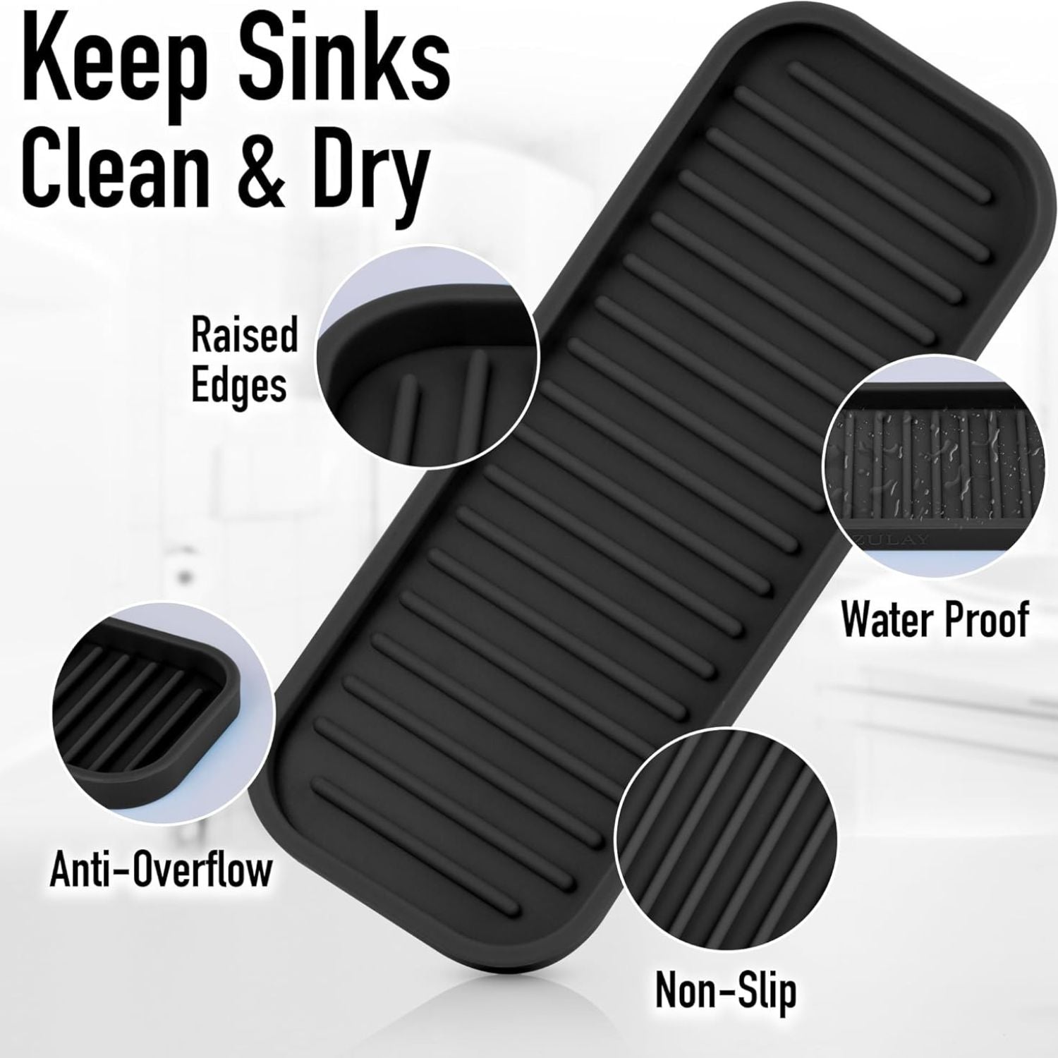 Keep Sinks Clean and Dry by Zulay Kitchen