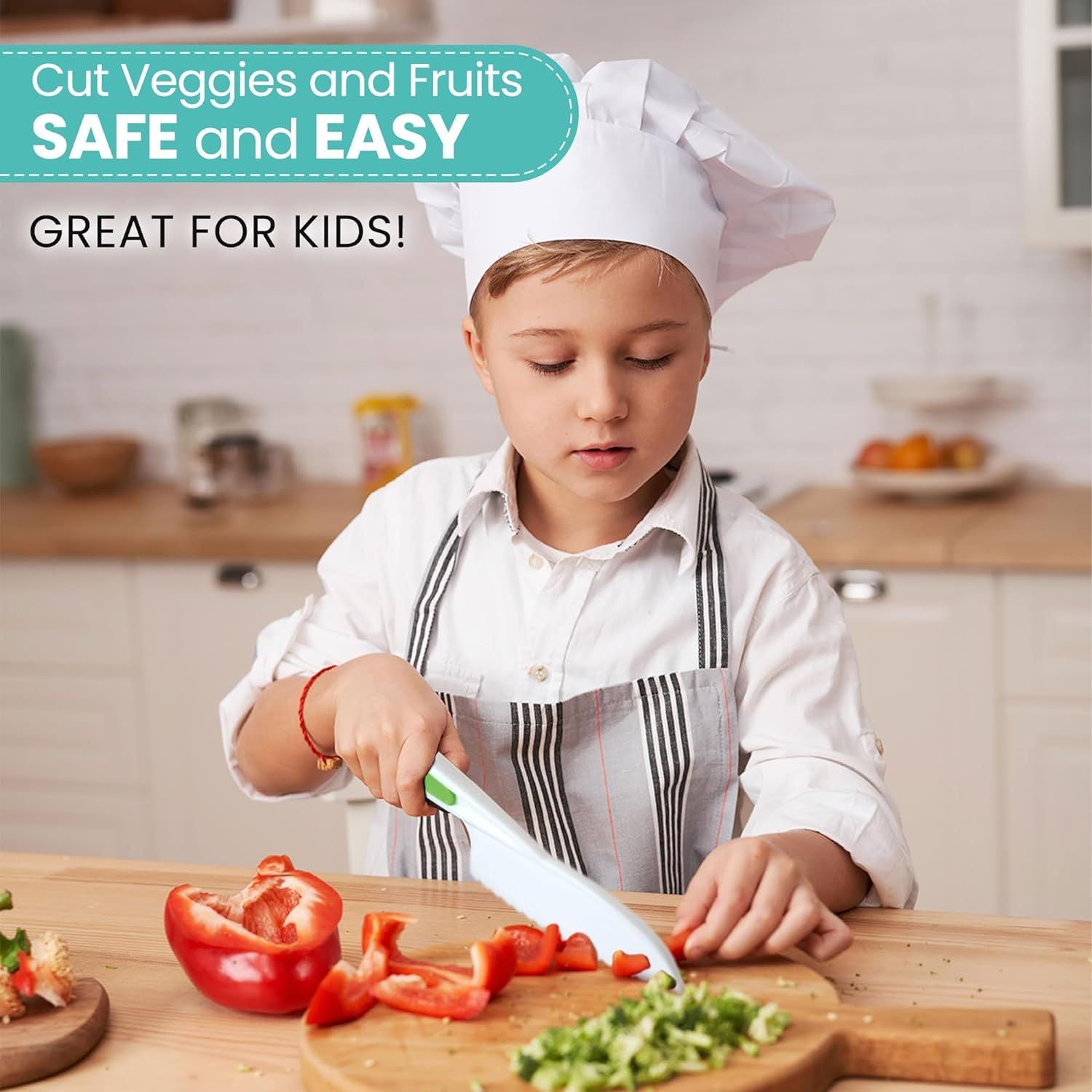 Safe and Easy Kids Knife Set by Zulay Kitchen