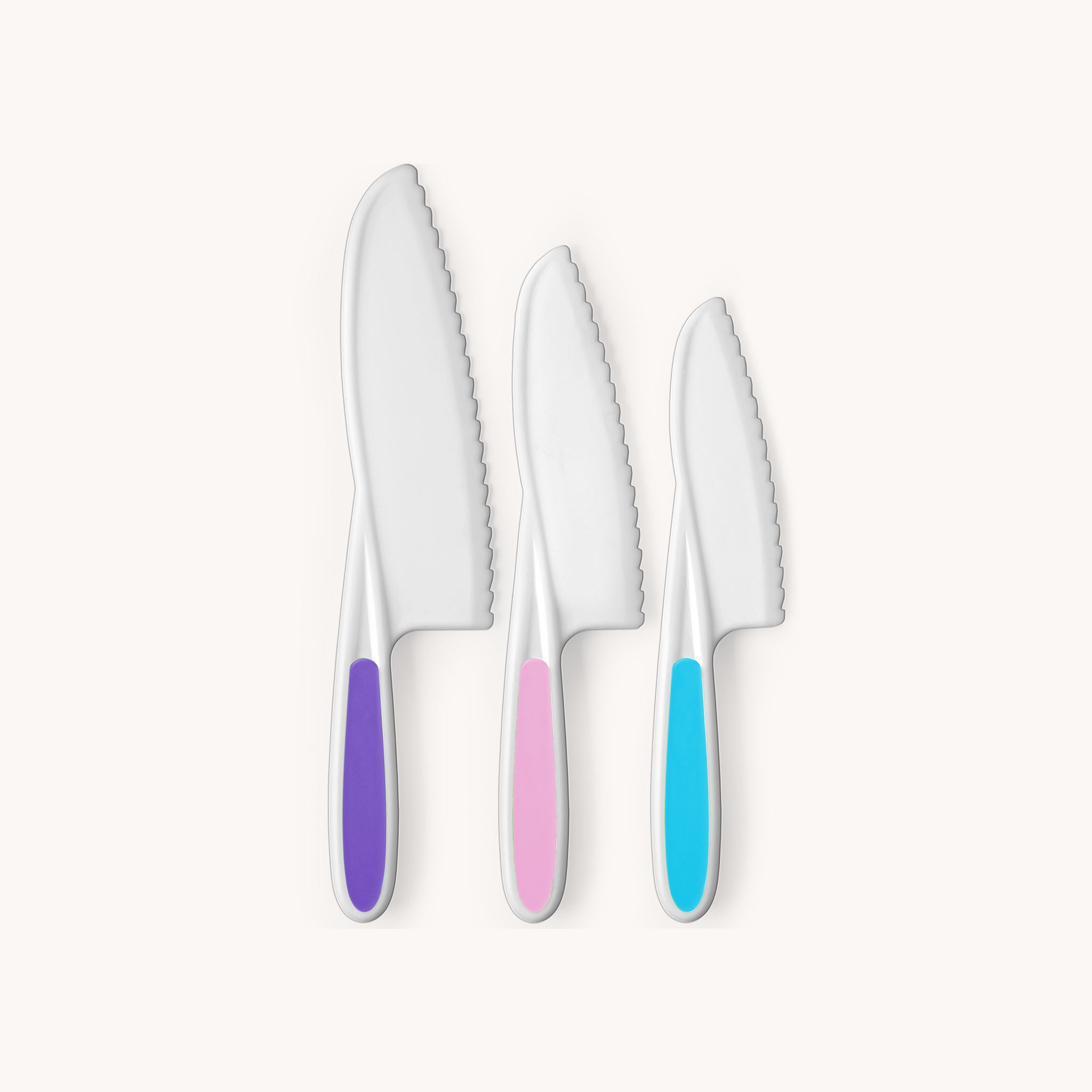 Kids Knife Set - Purple Pink Light Blue by Zulay Kitchen