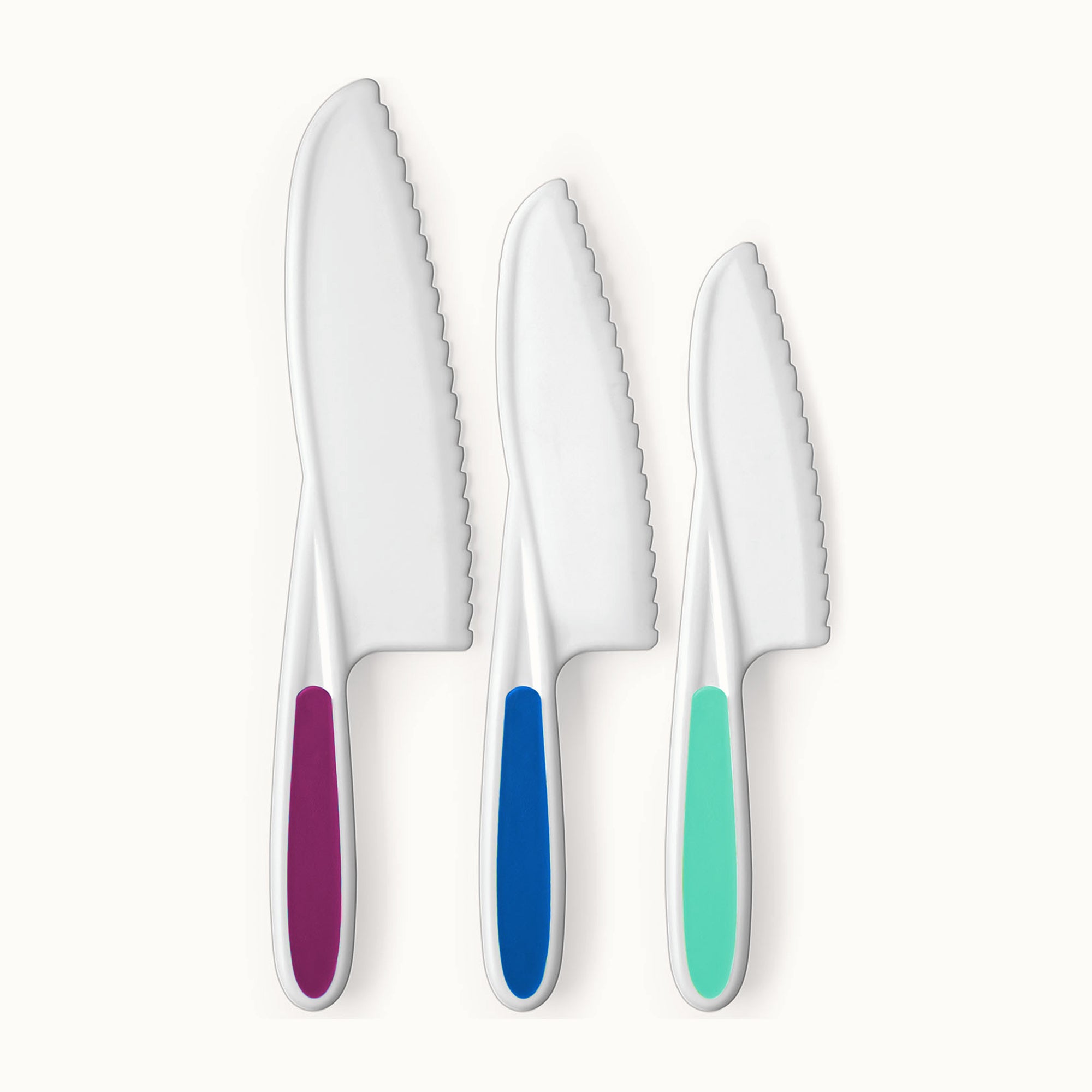 Kids Knife Set-Mint, Dark Blue, Magenta by Zulay Kitchen