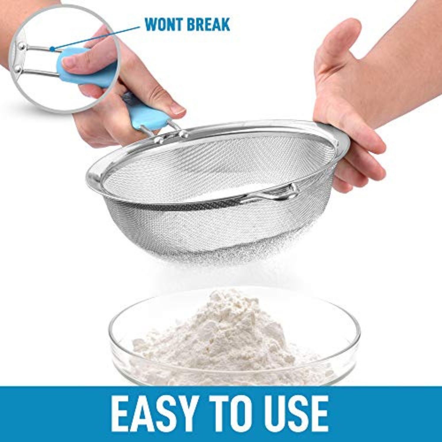 Easy to Use Kitchen Strainer by Zulay Kitchen