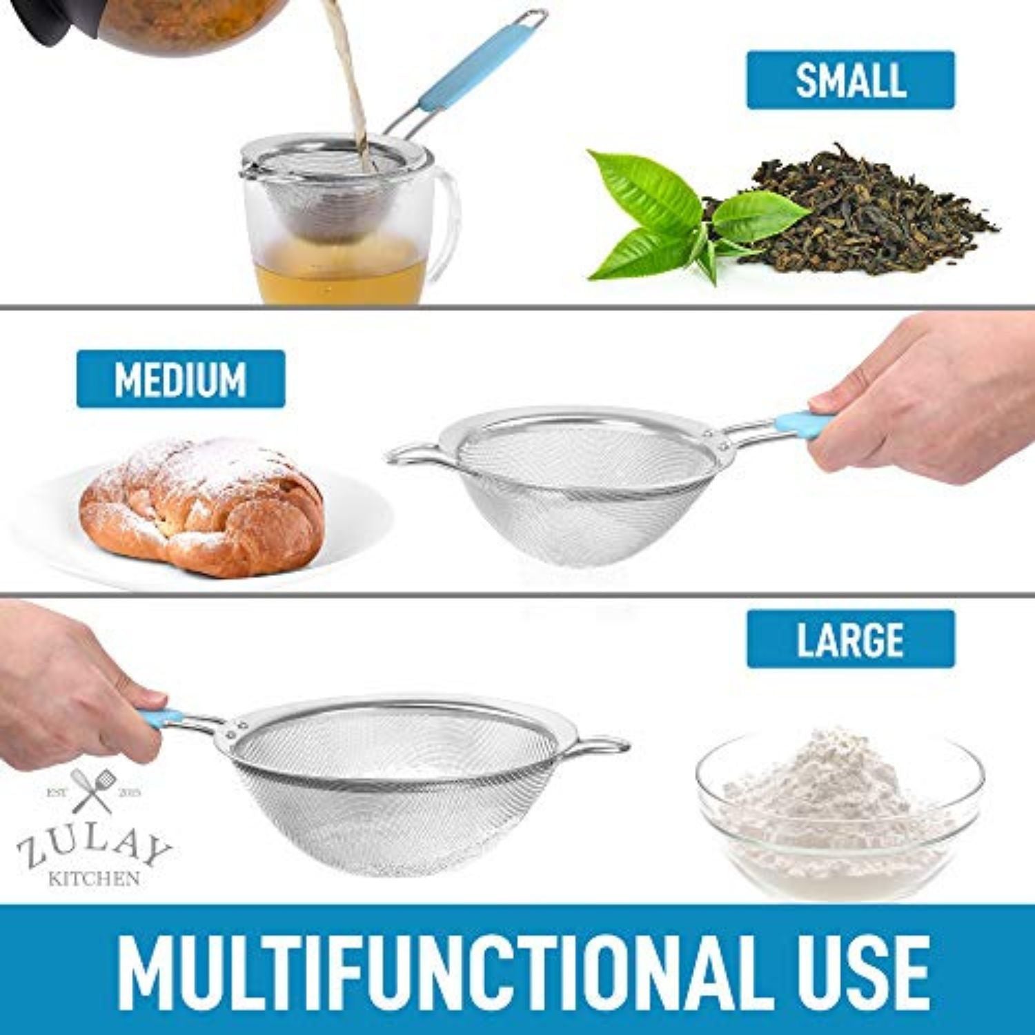 Multifunctional Kitchen Strainer by Zulay Kitchen