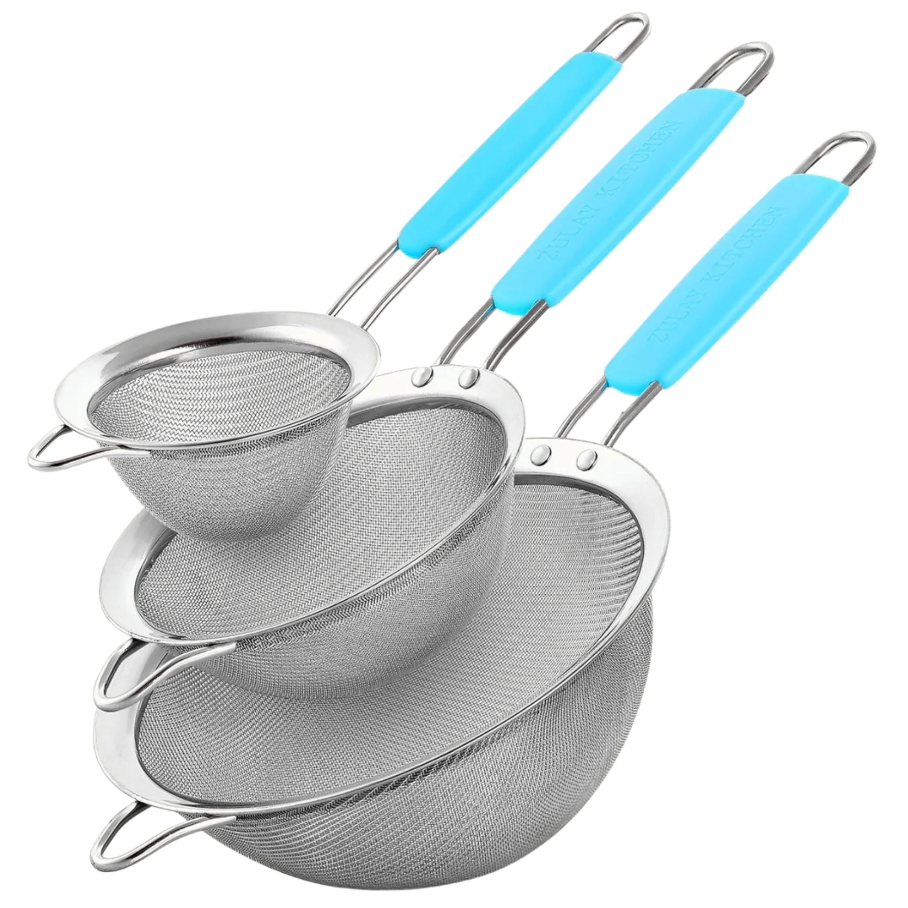 Kitchen Strainer (Set of 3) - Blue by Zulay Kitchen