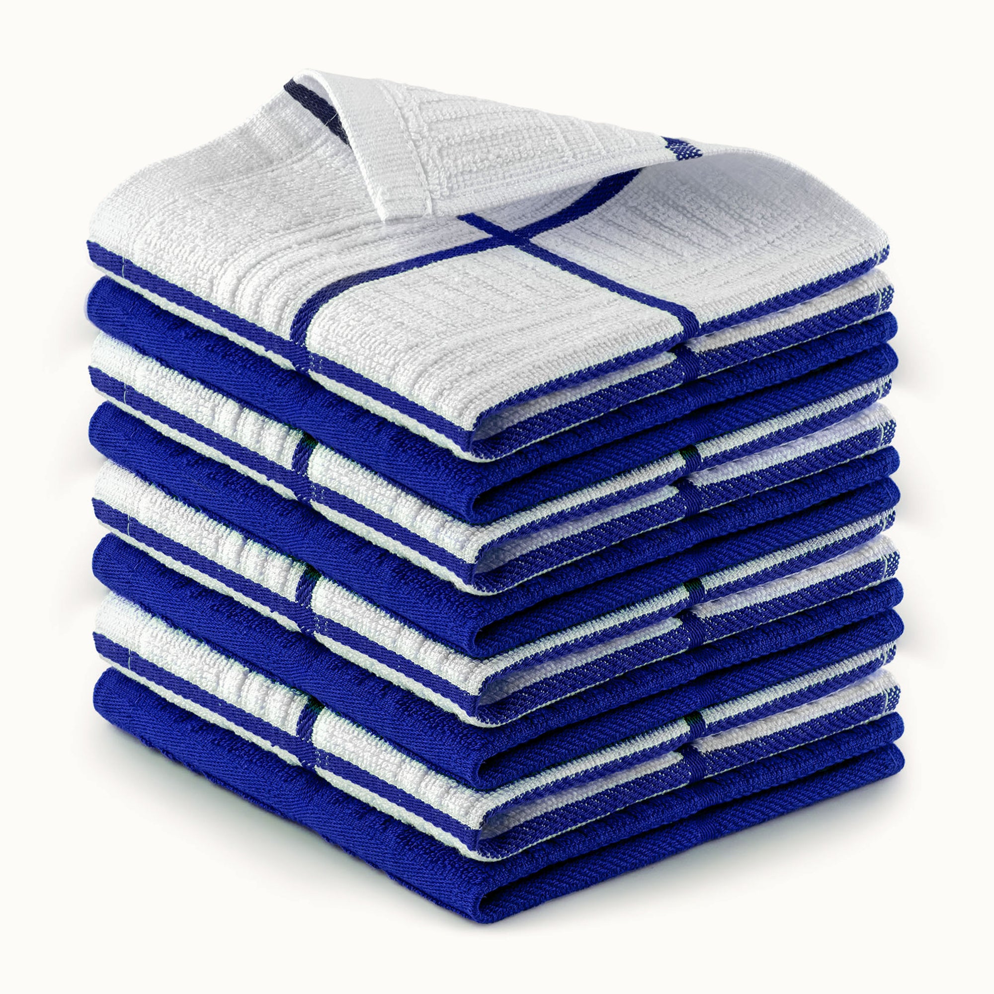 Kitchen Towels-3 Pack 12 x 12 Square Dark Blue by Zulay Kitchen