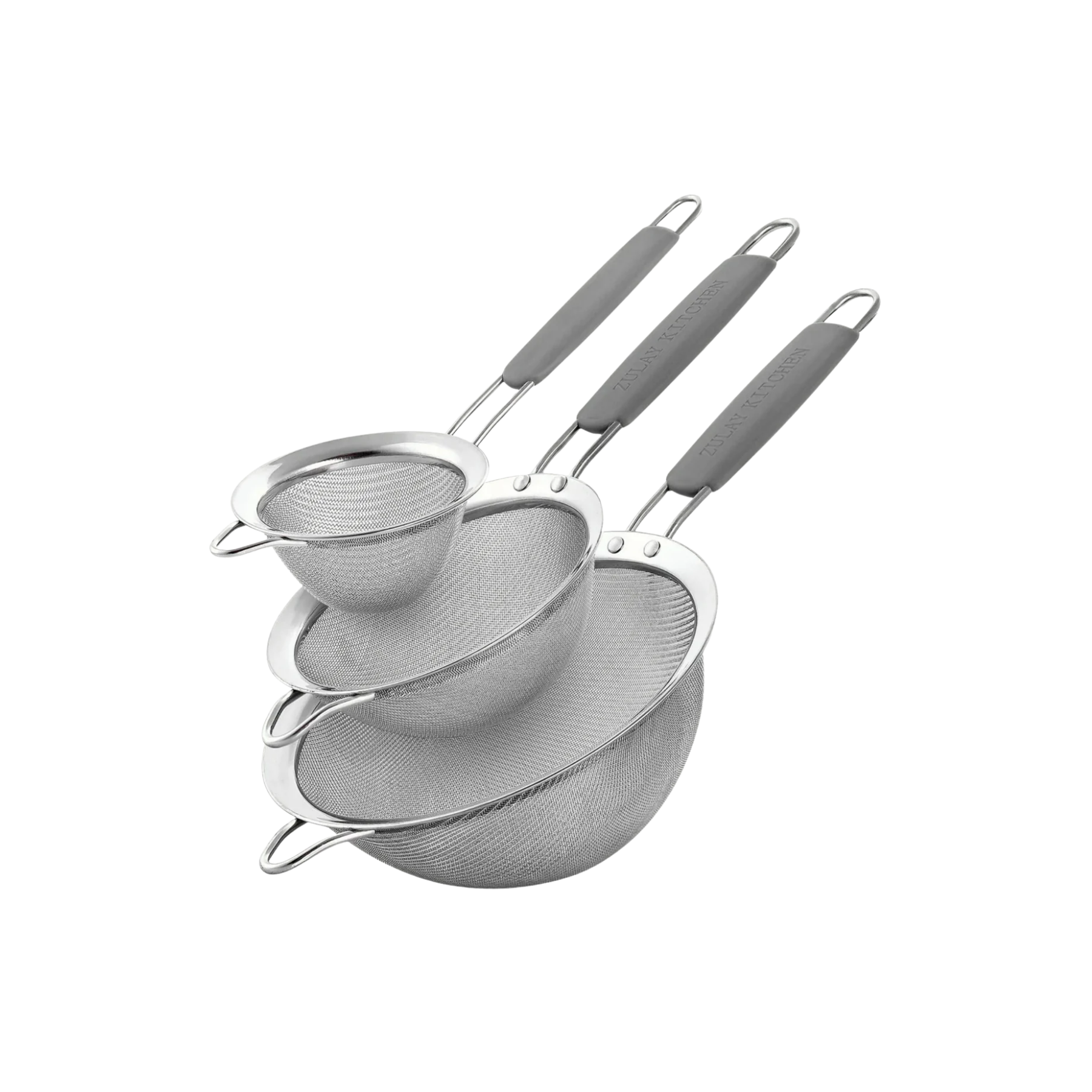 Kitchen Strainer (Set of 3)-Gray by Zulay Kitchen