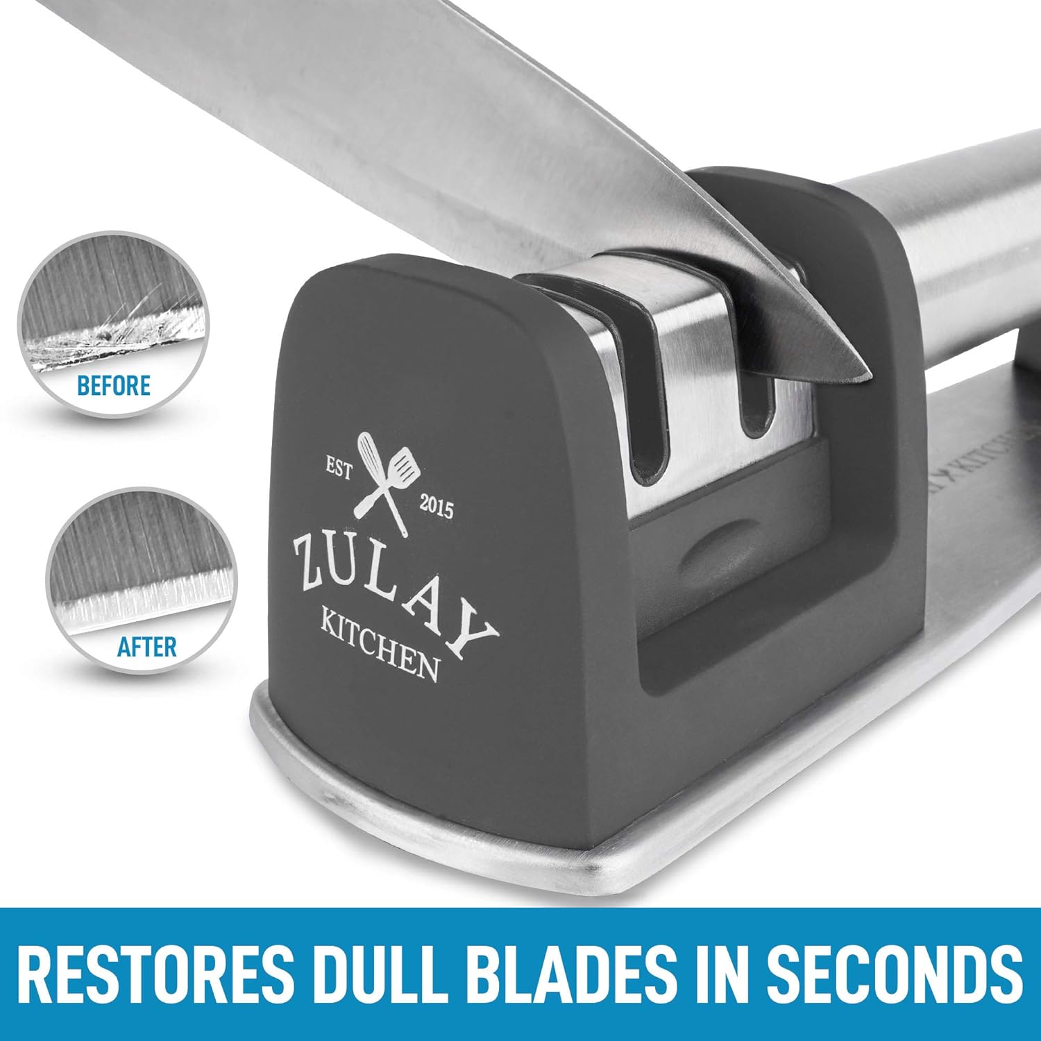 Restore Dull Blades in Seconds by Zulay Kitchen