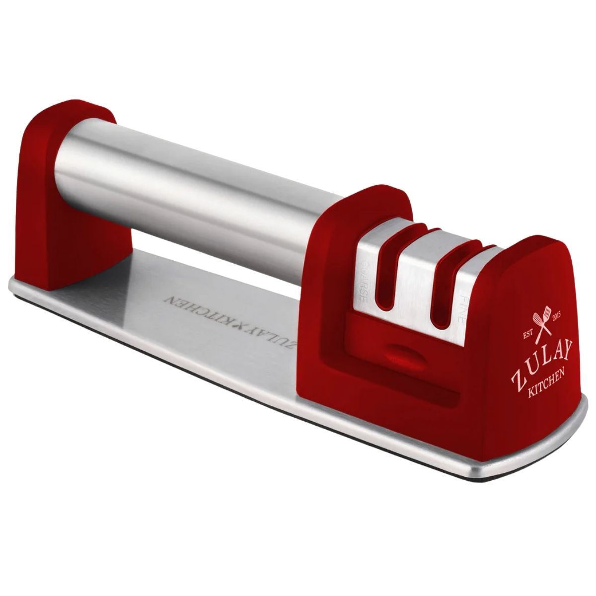Knife Sharpener (2-Stage) - Dark Red by Zulay Kitchen