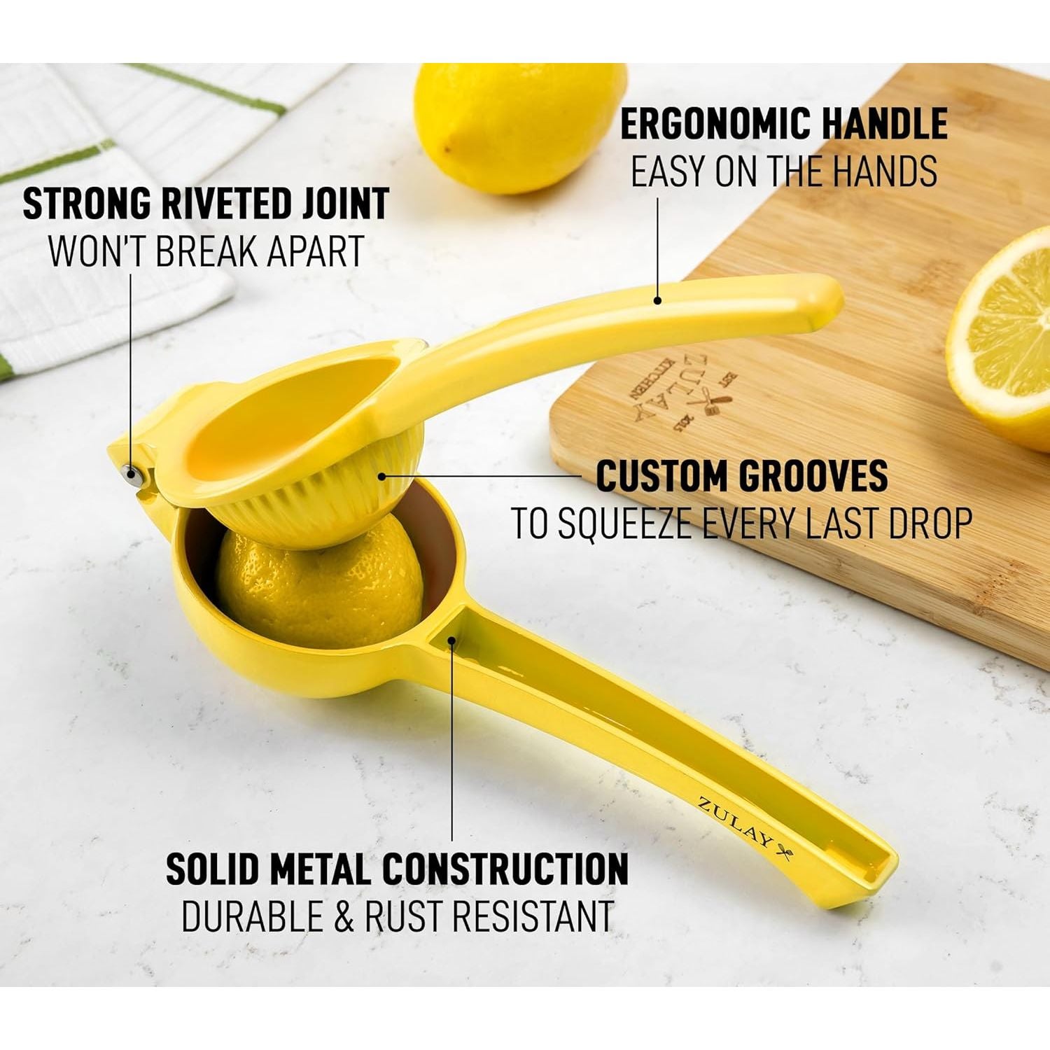 Durable & Rust Resistant Lemon Squeezer by Zulay Kitchen
