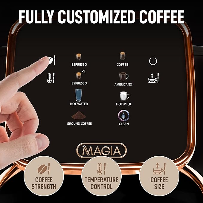 Fully Automatic Espresso Machine Touch Screen by Zulay Kitchen