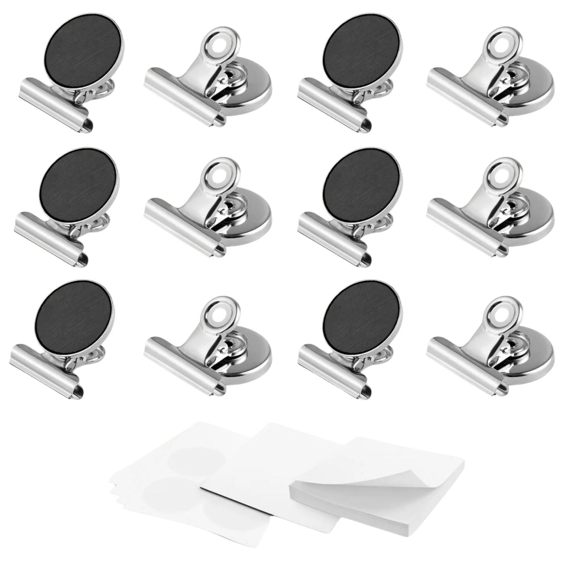 Magnetic Clips for Refrigerator with Notepad (Set of 12) by Zulay Kitchen