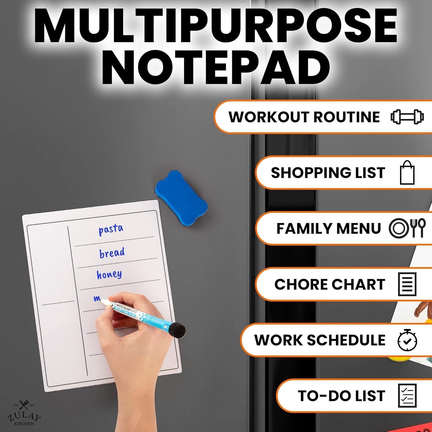 Multipurpose Magnetic Whiteboard by Zulay Kitchen