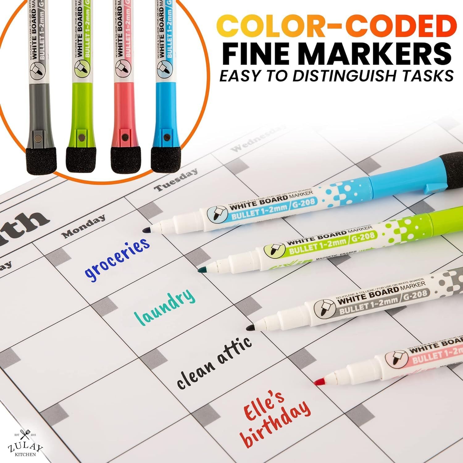 With Color Coded Fine Markers by Zulay Kitchen