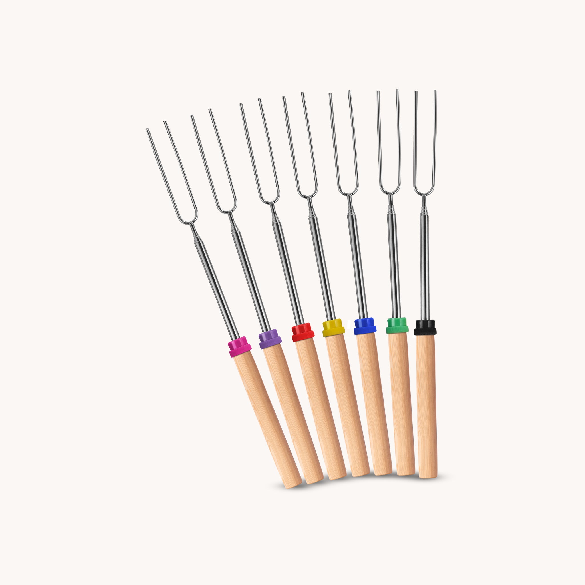 Marshmallow Roasting Sticks (32 Inch) - 7 Pack Assorted by Zulay Kitchen