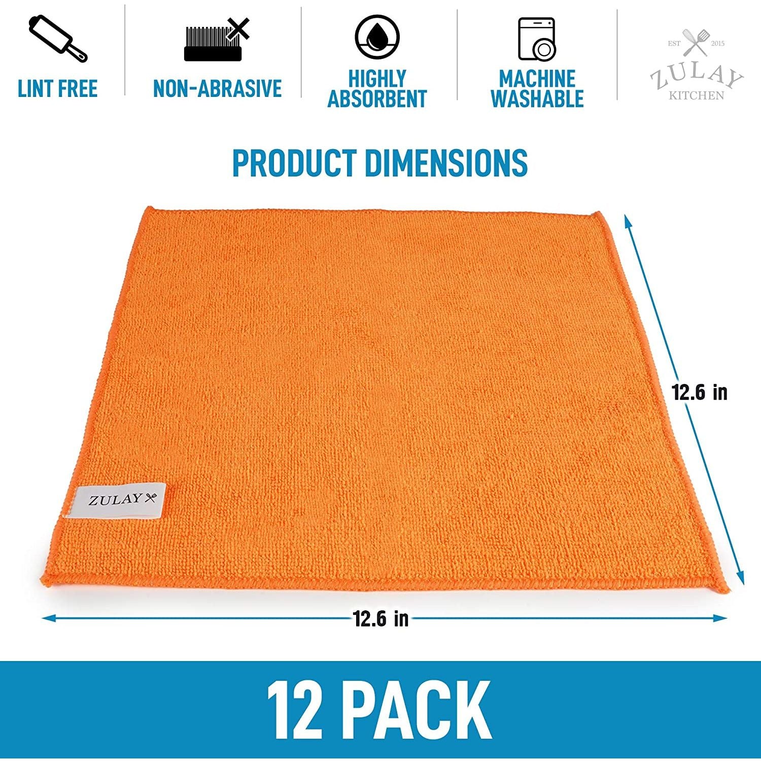 Soft Microfiber Cloth by Zulay Kitchen