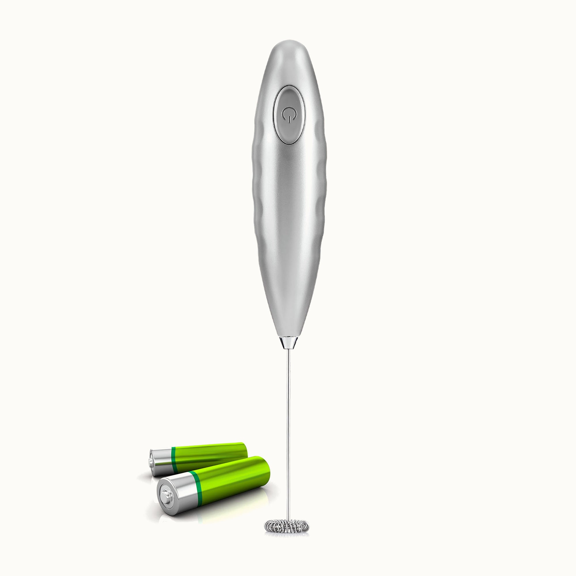 Milk Boss Milk Frother Battery-Operated-Silver by Zulay Kitchen