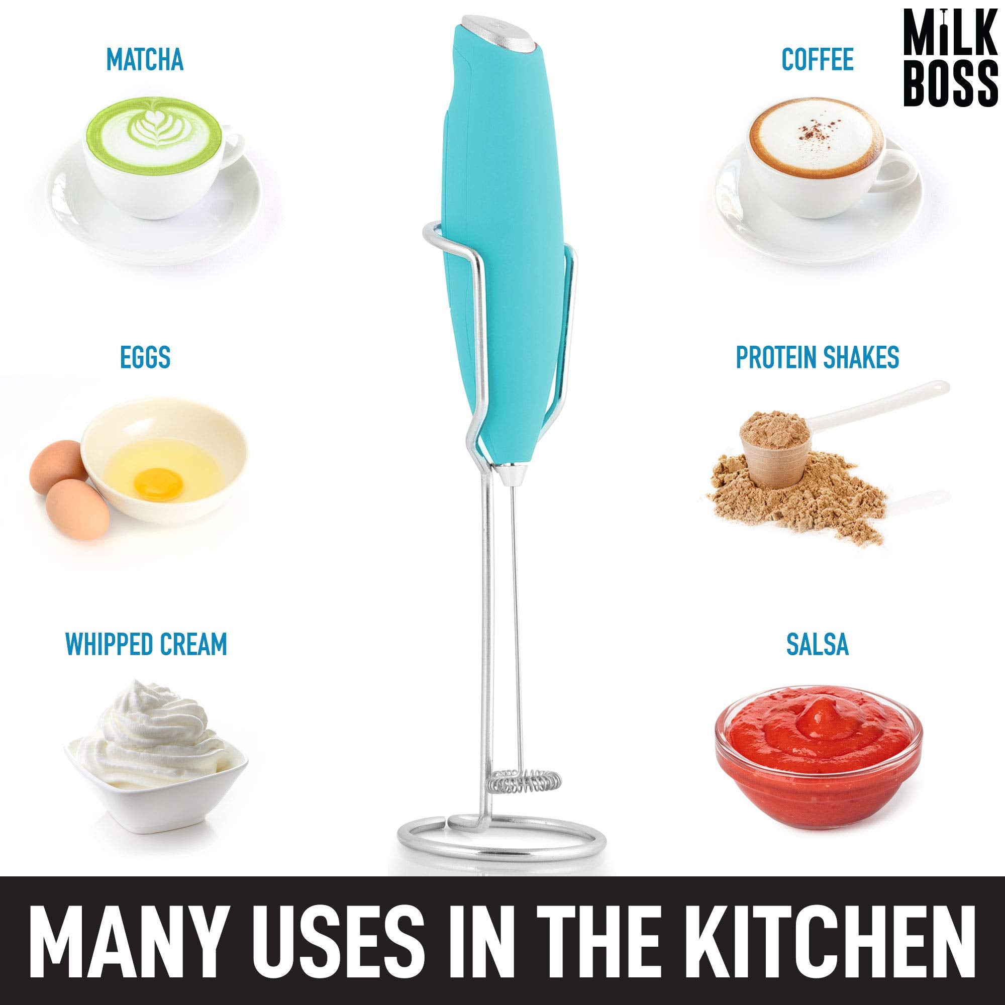 Versatile Milk Boss Milk Frother with Holster Stand by Zulay Kitchen