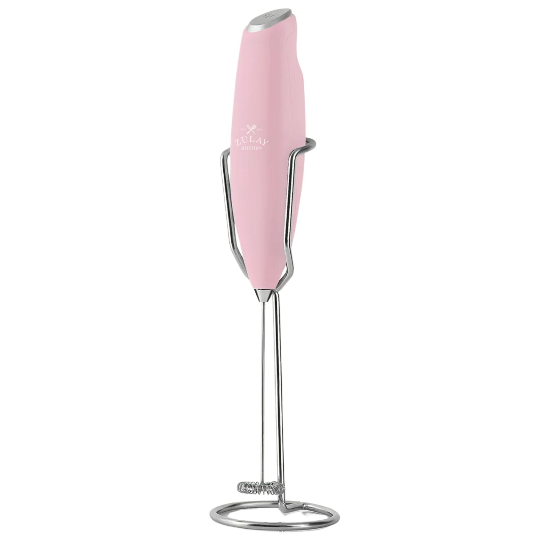 Milk Boss Milk Frother With Holster Stand - Cotton Candy by Zulay Kitchen