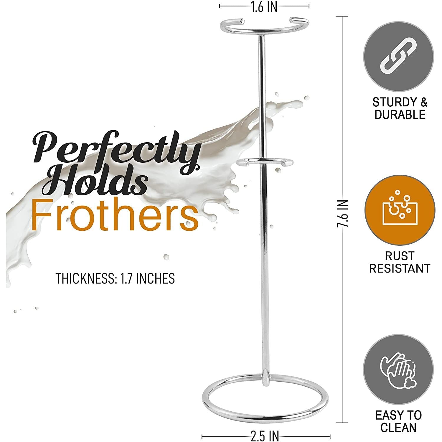 Space Saving Design Milk Frother Stand by Zulay Kitchen