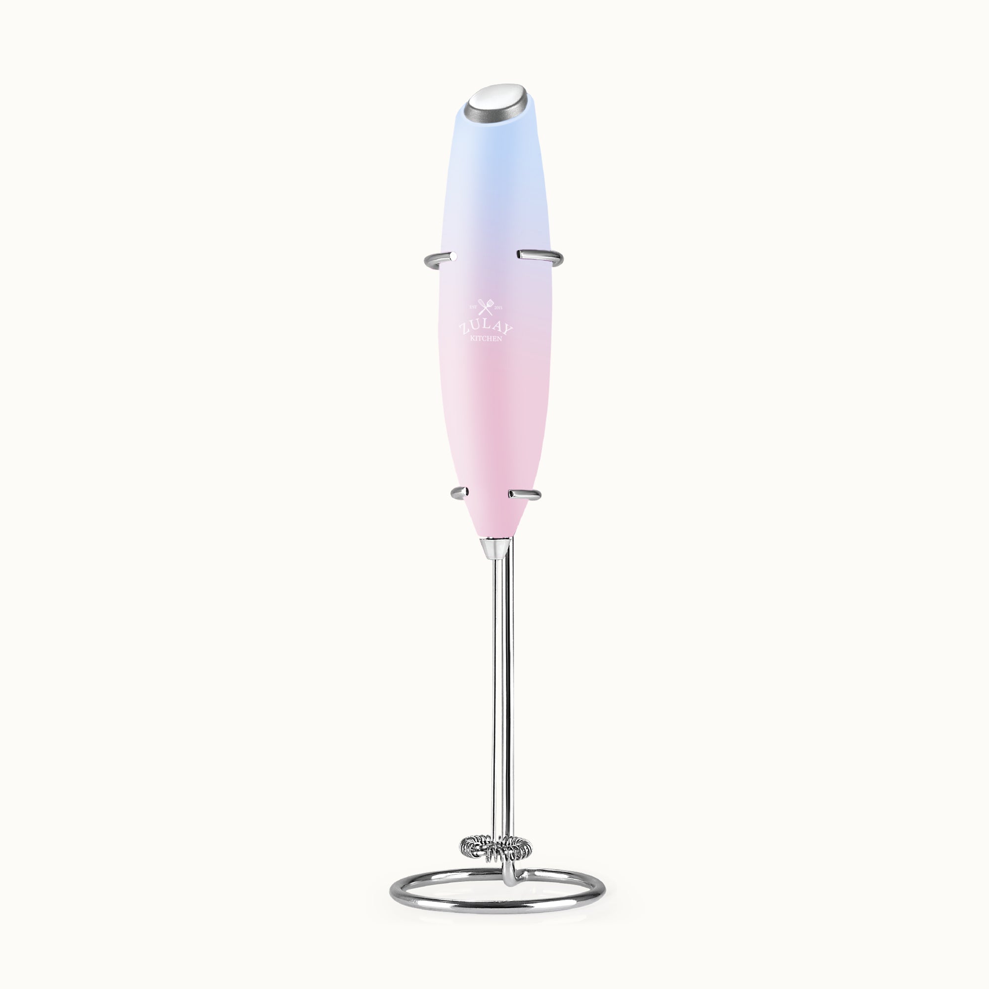 Milk Frother With Stand - Lavender Blush by Zulay Kitchen