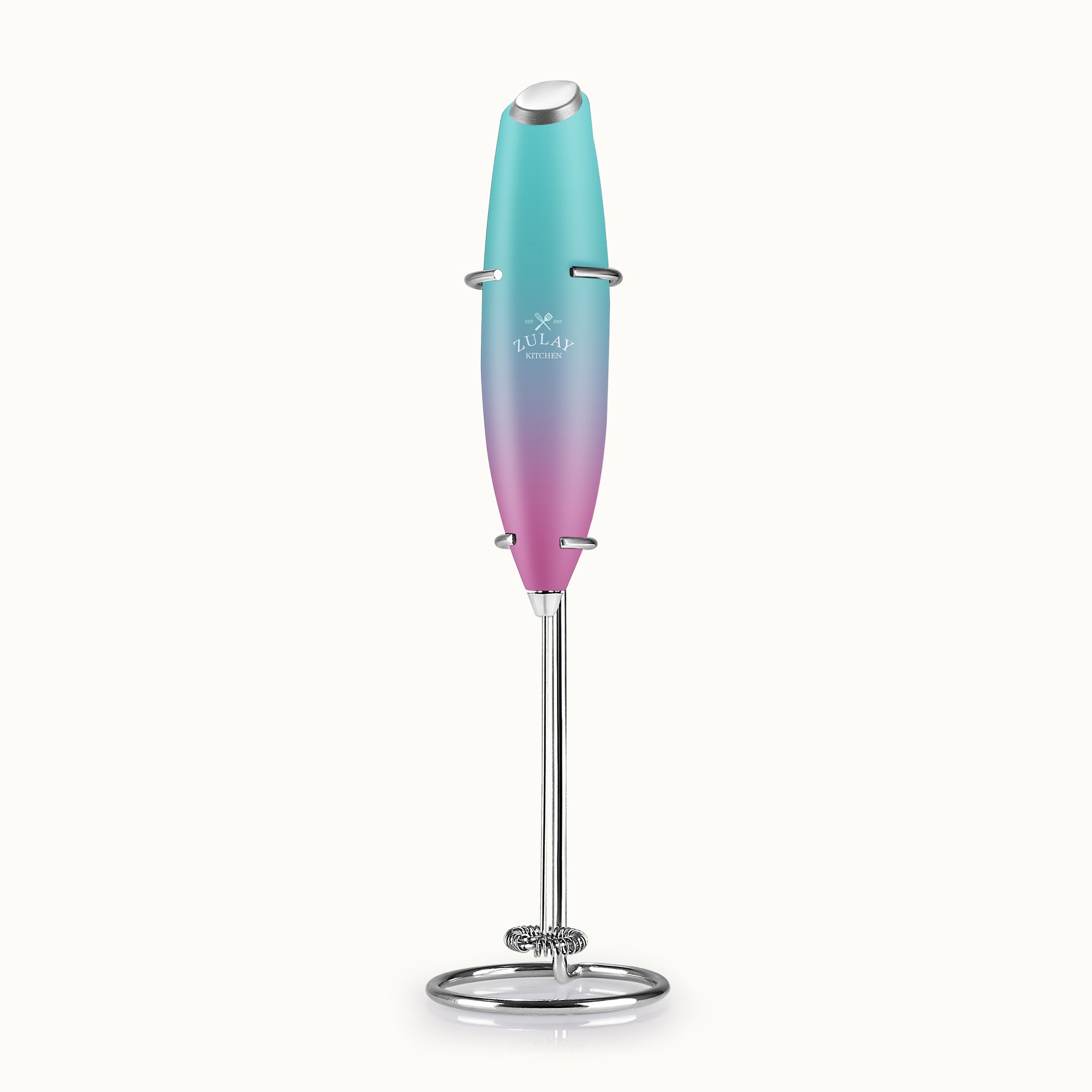 Milk Frother With Stand - Bubblegum by Zulay Kitchen