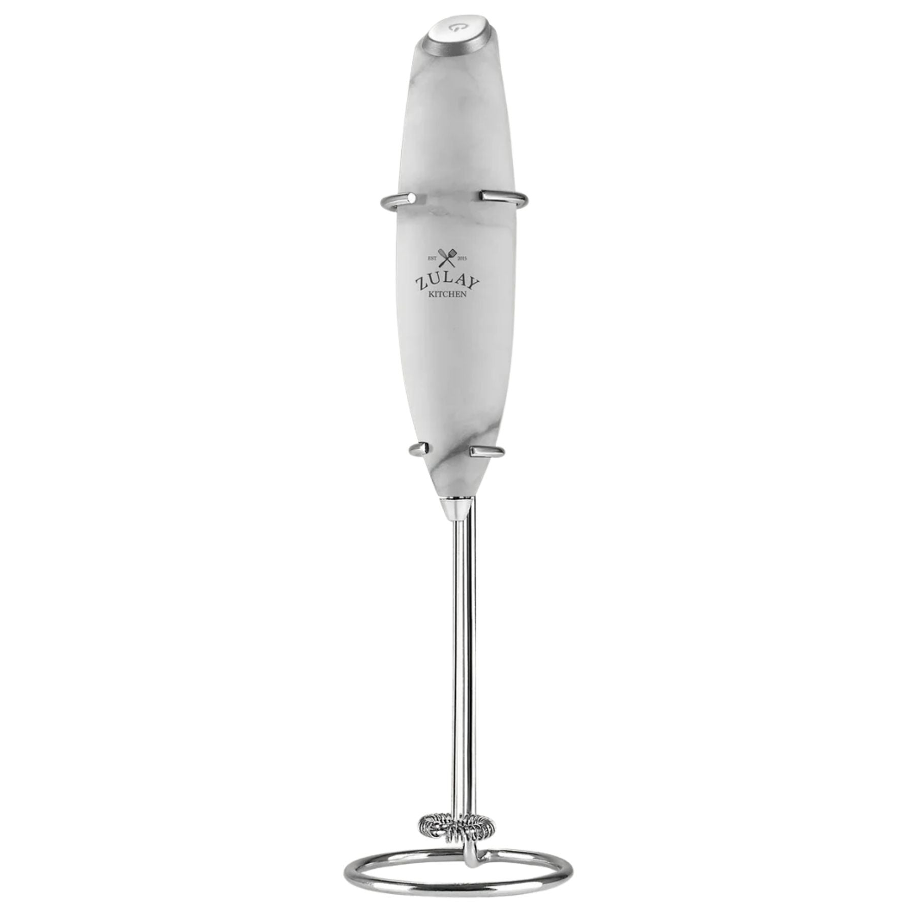 Milk Frother With Stand - Marble by Zulay Kitchen