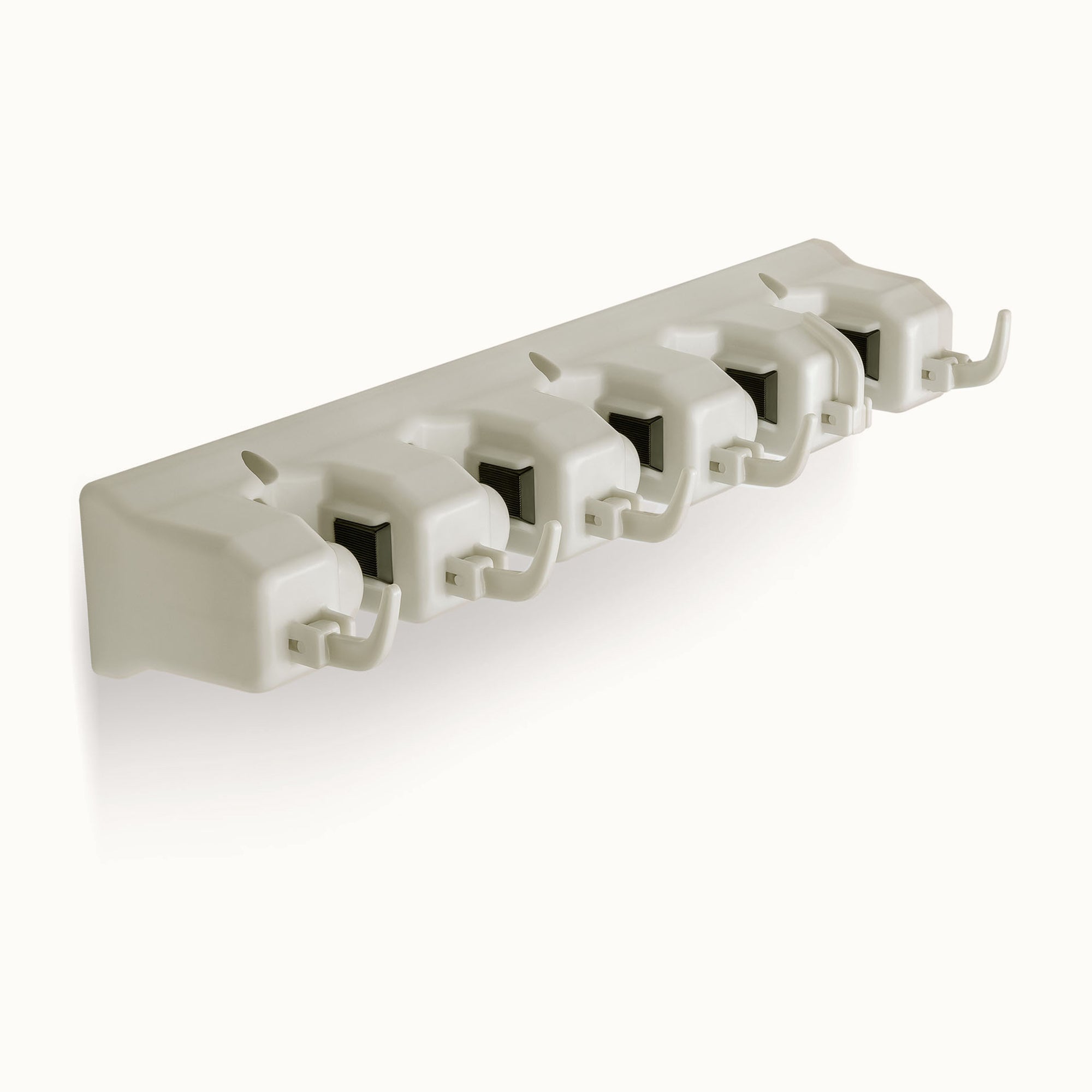 Mop and Broom Organizer Wall Mount Holds Up to 50 lbs of Weight-5 Slots White by Zulay Kitchen