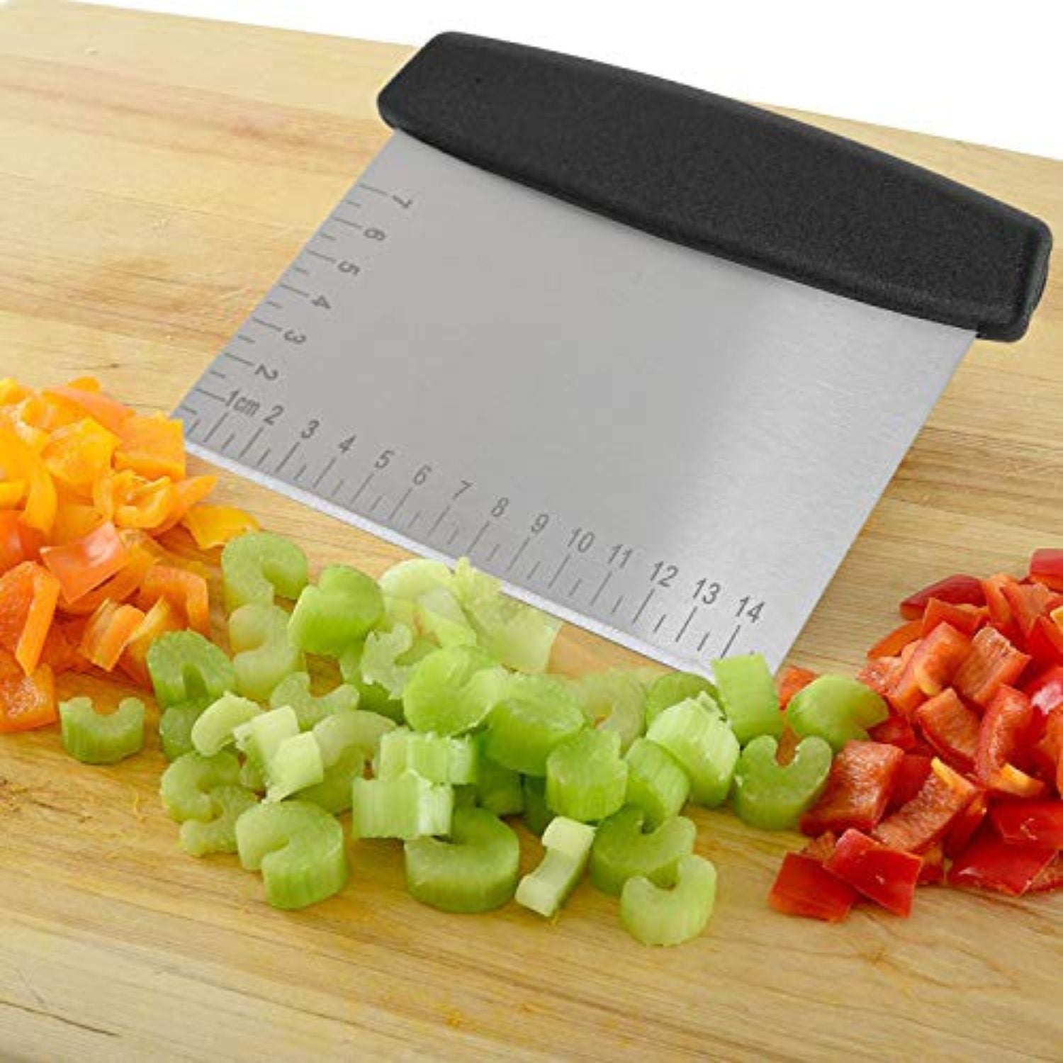 Versatile Blade Multi-Purpose Bench Scraper & Chopper by Zulay Kitchen