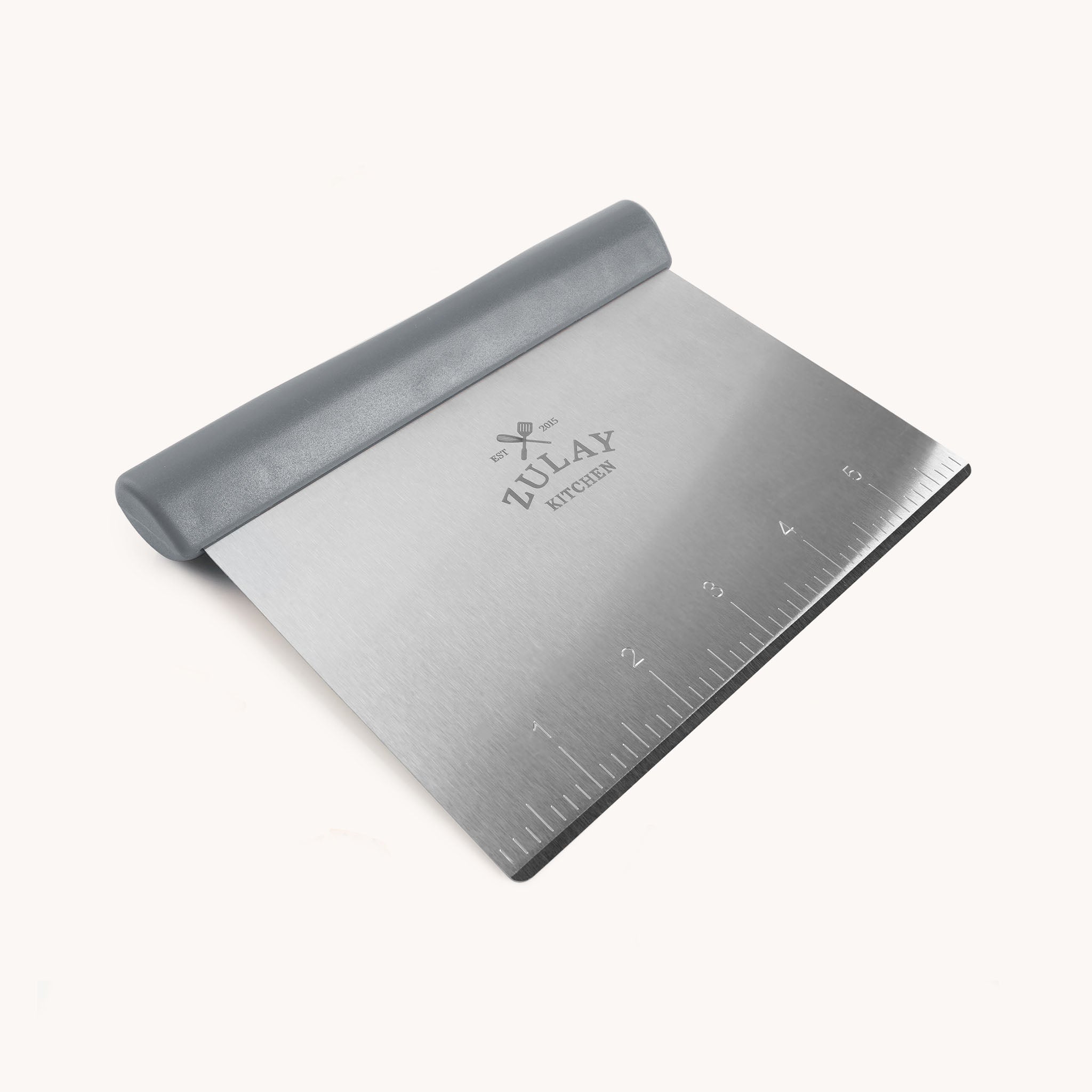 Multi-Purpose Bench Scraper & Chopper - Square Gray Handle by Zulay Kitchen