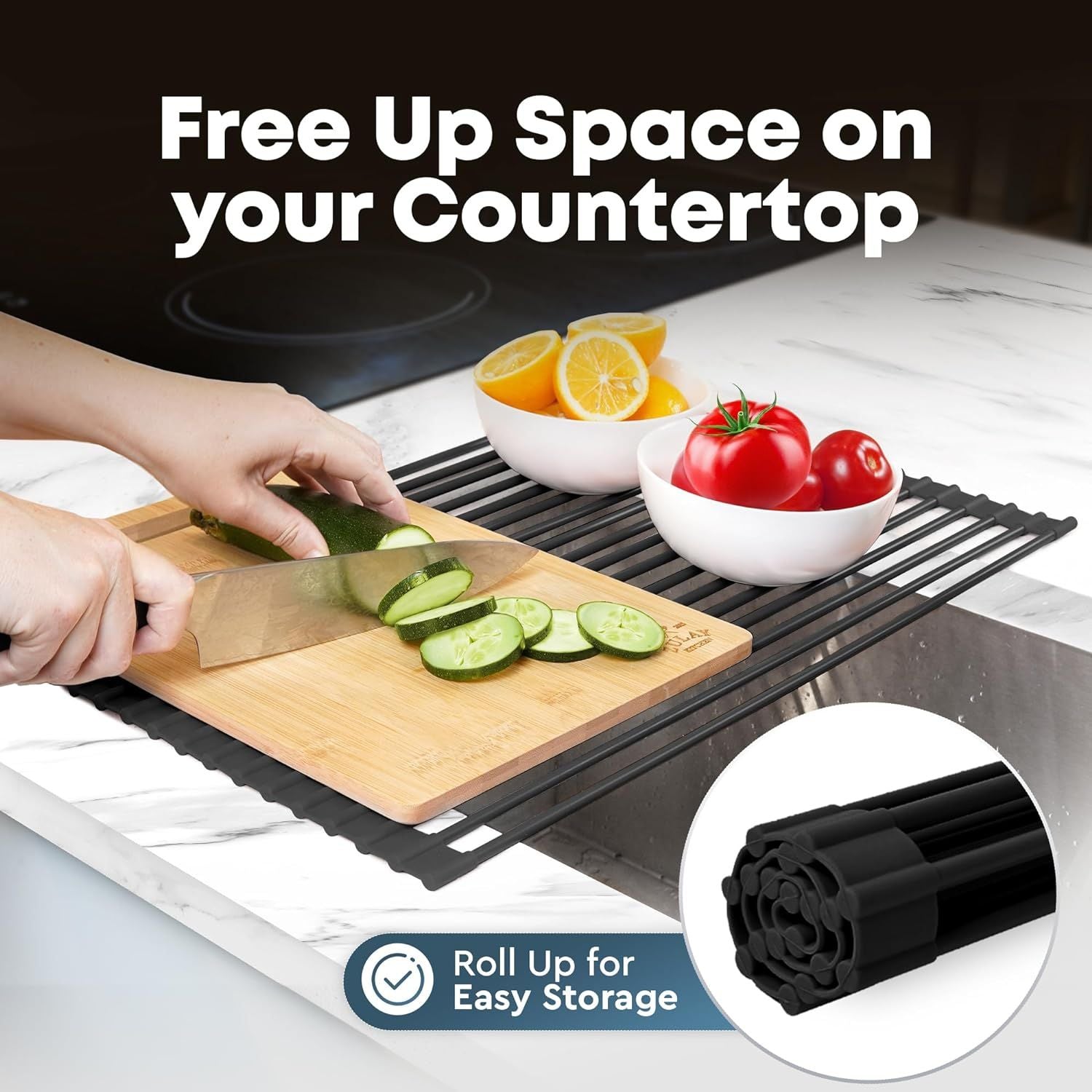 Roll-Up for Easy Storage Drying Rack by Zulay Kitchen