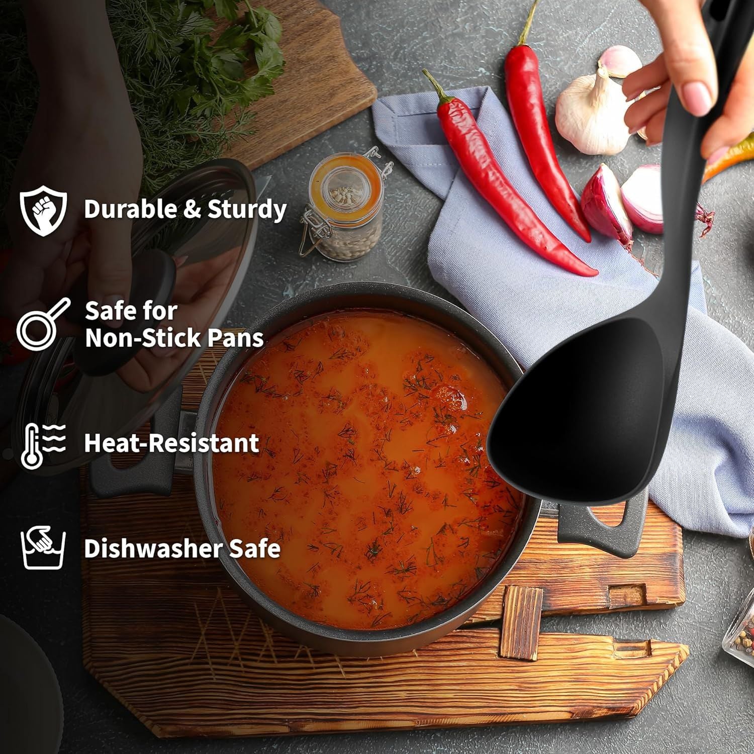 Dishwasher Safe Ladle Spoon by Zulay Kitchen