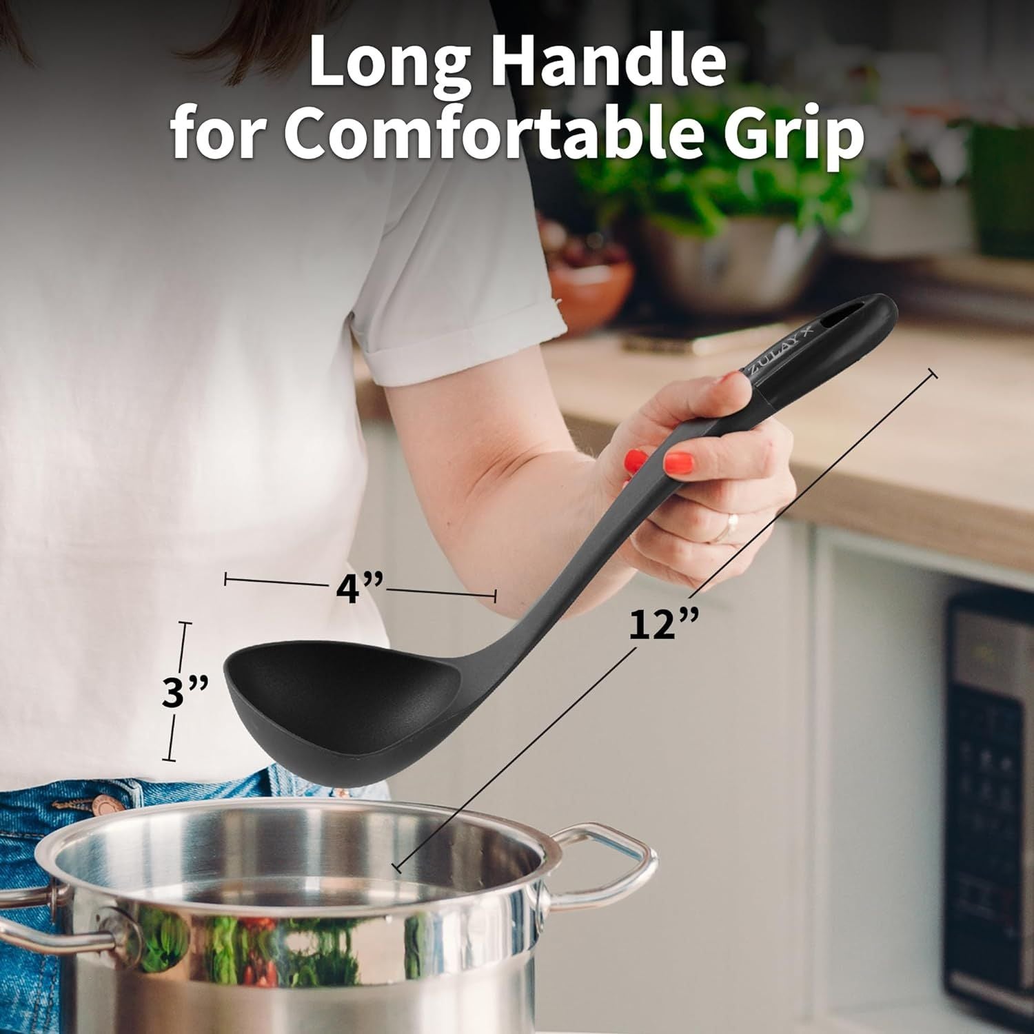 Long Handle Ladle Spoon by Zulay Kitchen