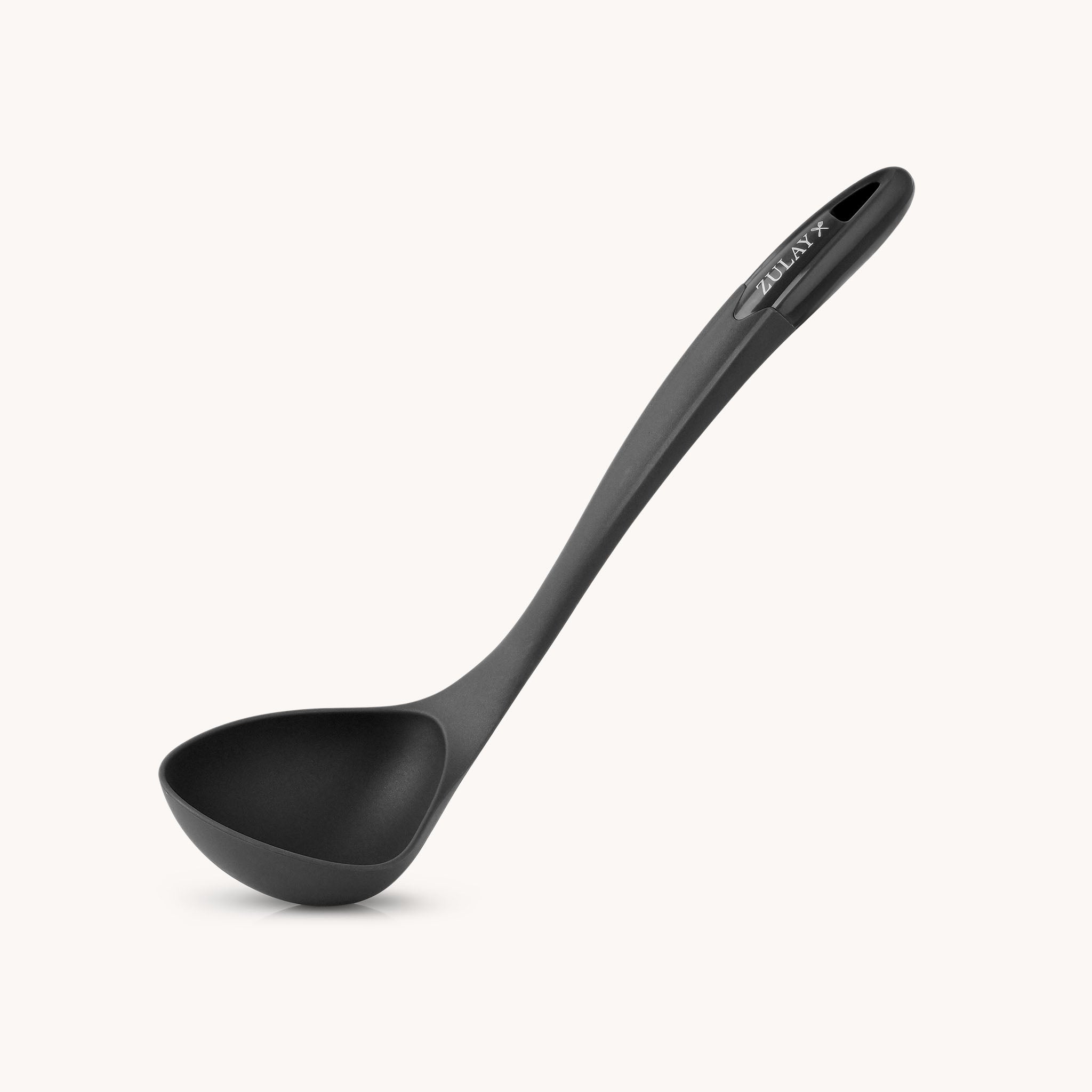 Nylon Soup Ladle Spoon - Black by Zulay Kitchen